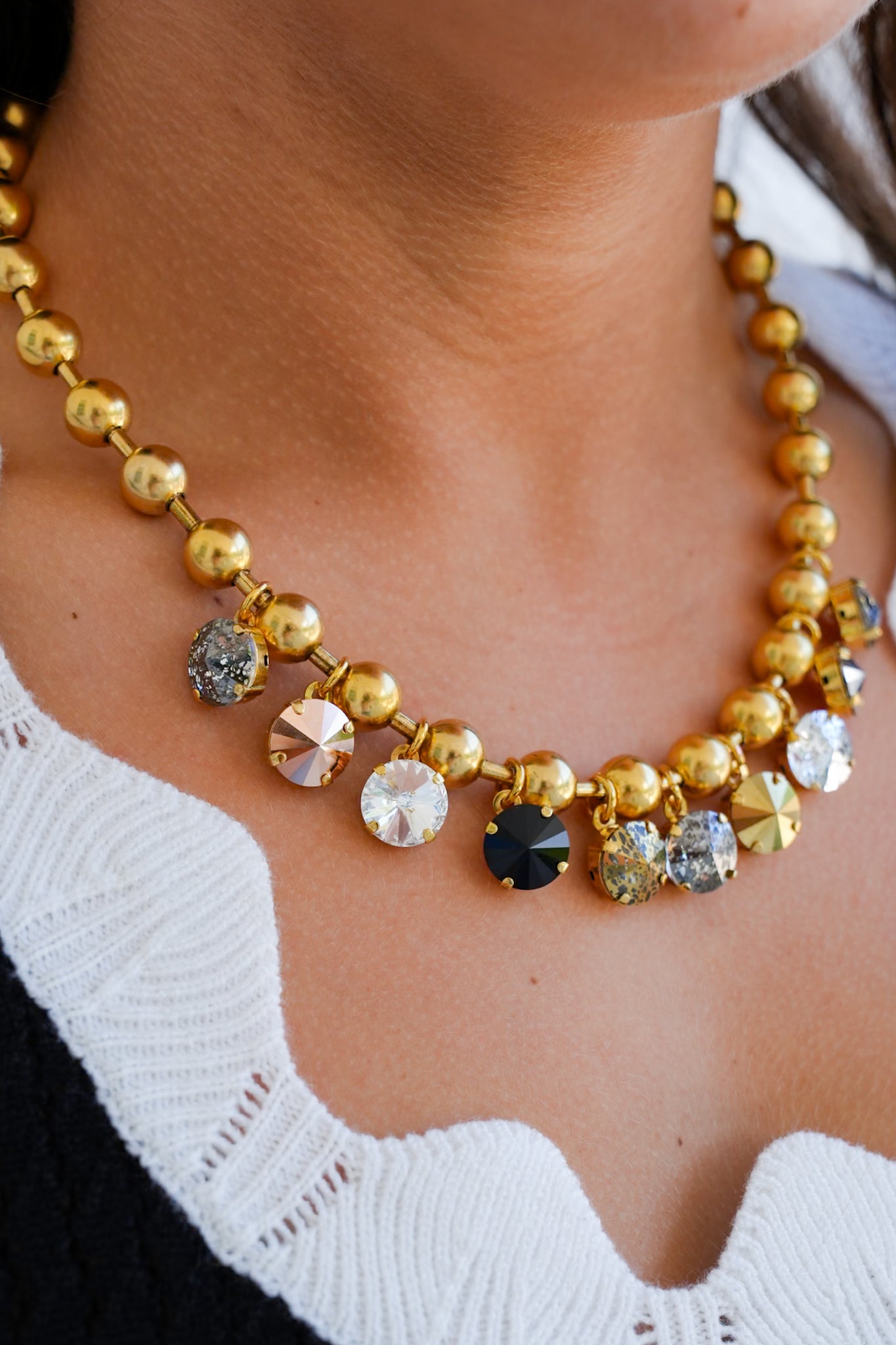 TOVA Anya Metallic Mix Necklace