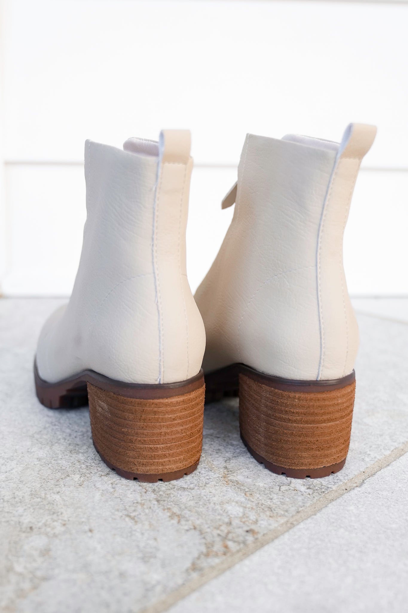 MIA Vegan Leather Ankle Boot with Block Heel