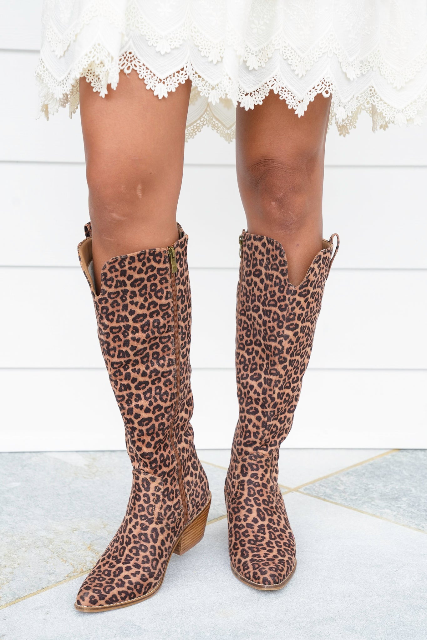 Corky's "Hats Off" Animal Print Western Boot with Stacked Heel