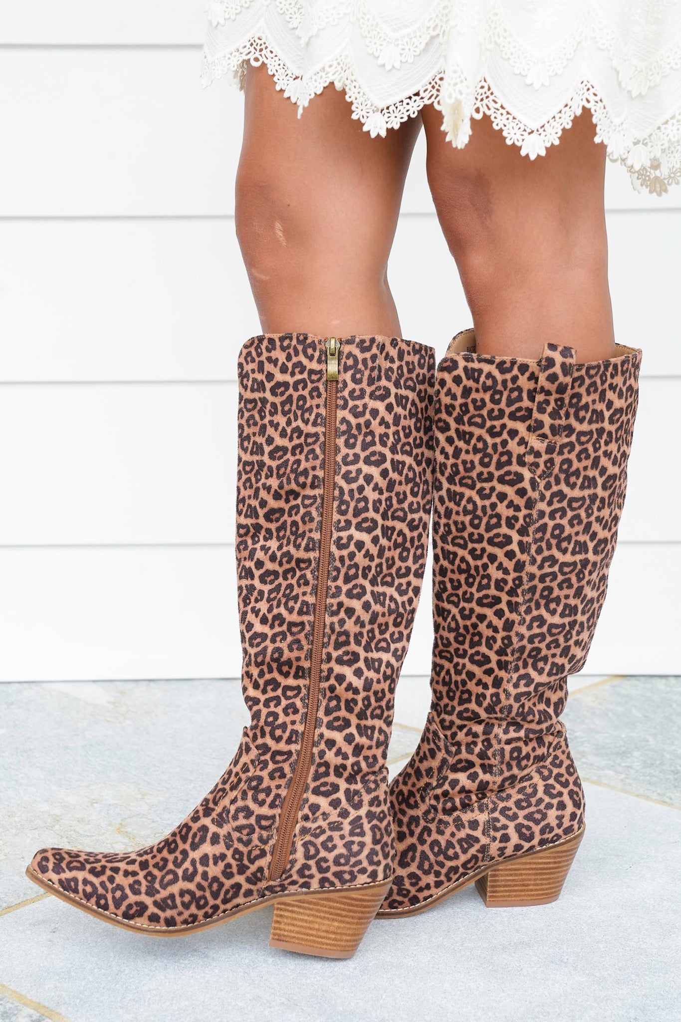Corky's "Hats Off" Animal Print Western Boot with Stacked Heel