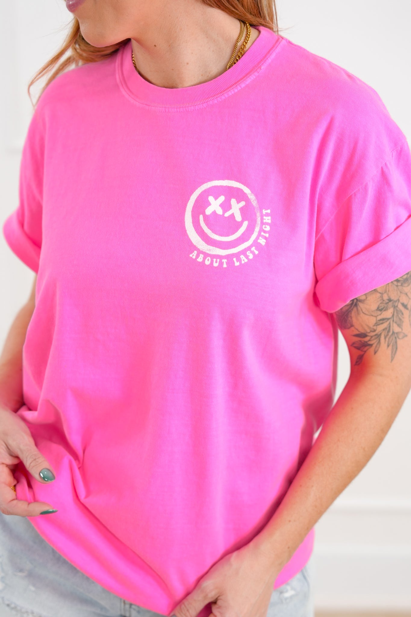 Plus/Reg Short Sleeve "F*ck Around & Find Out" Graphic Tee - Freckled Poppy
