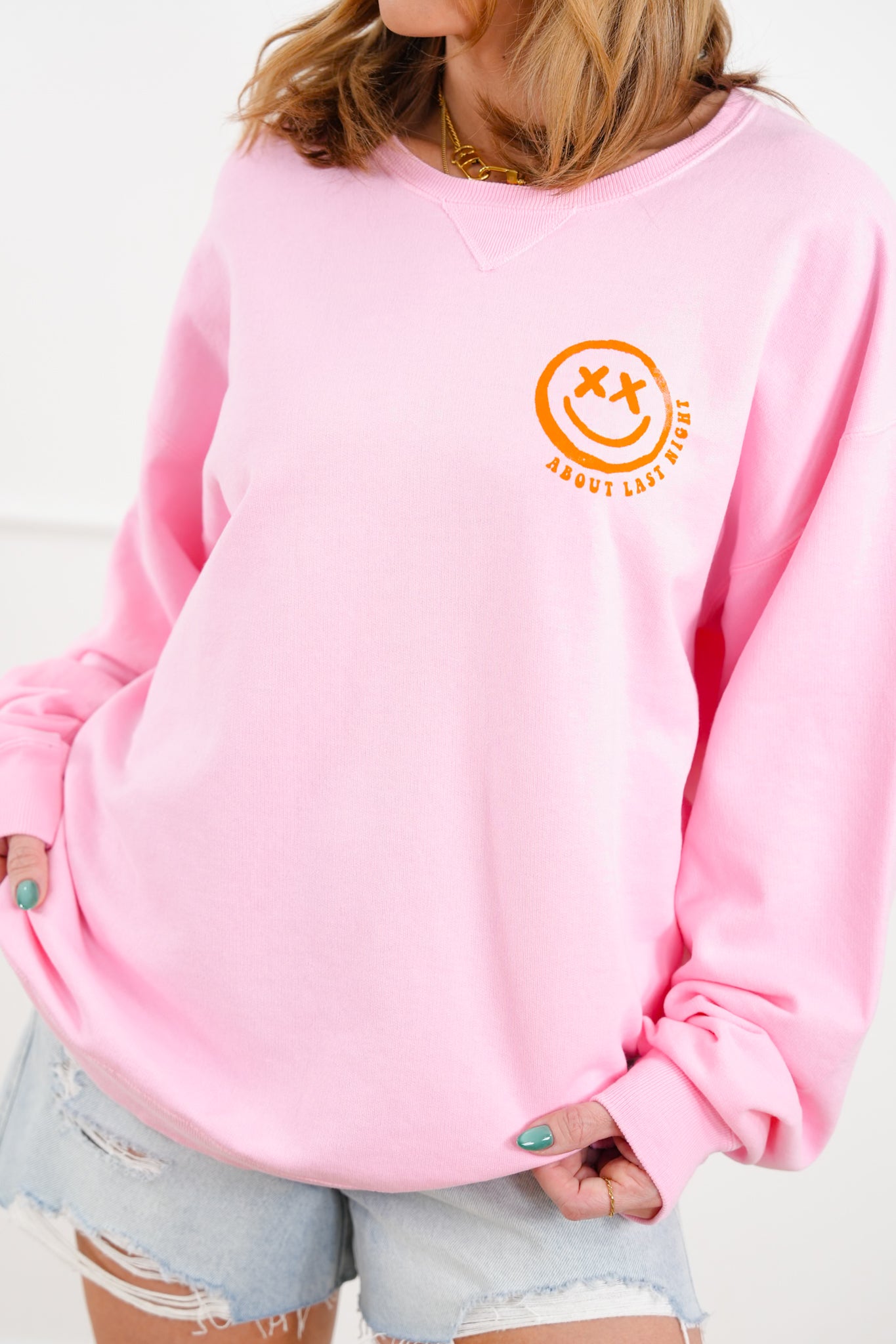 Plus/Reg Long Sleeve "Have A Good Time" Graphic Sweatshirt