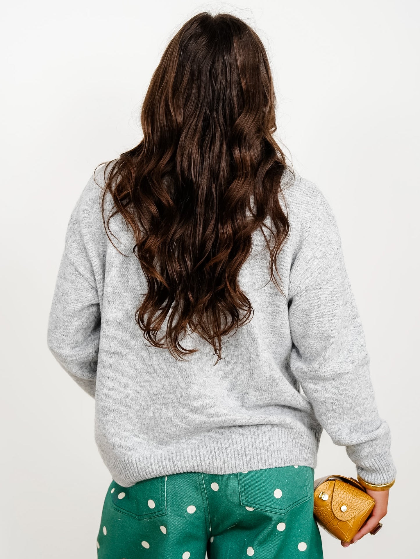 Duck Motif Long Sleeve Pullover Sweater