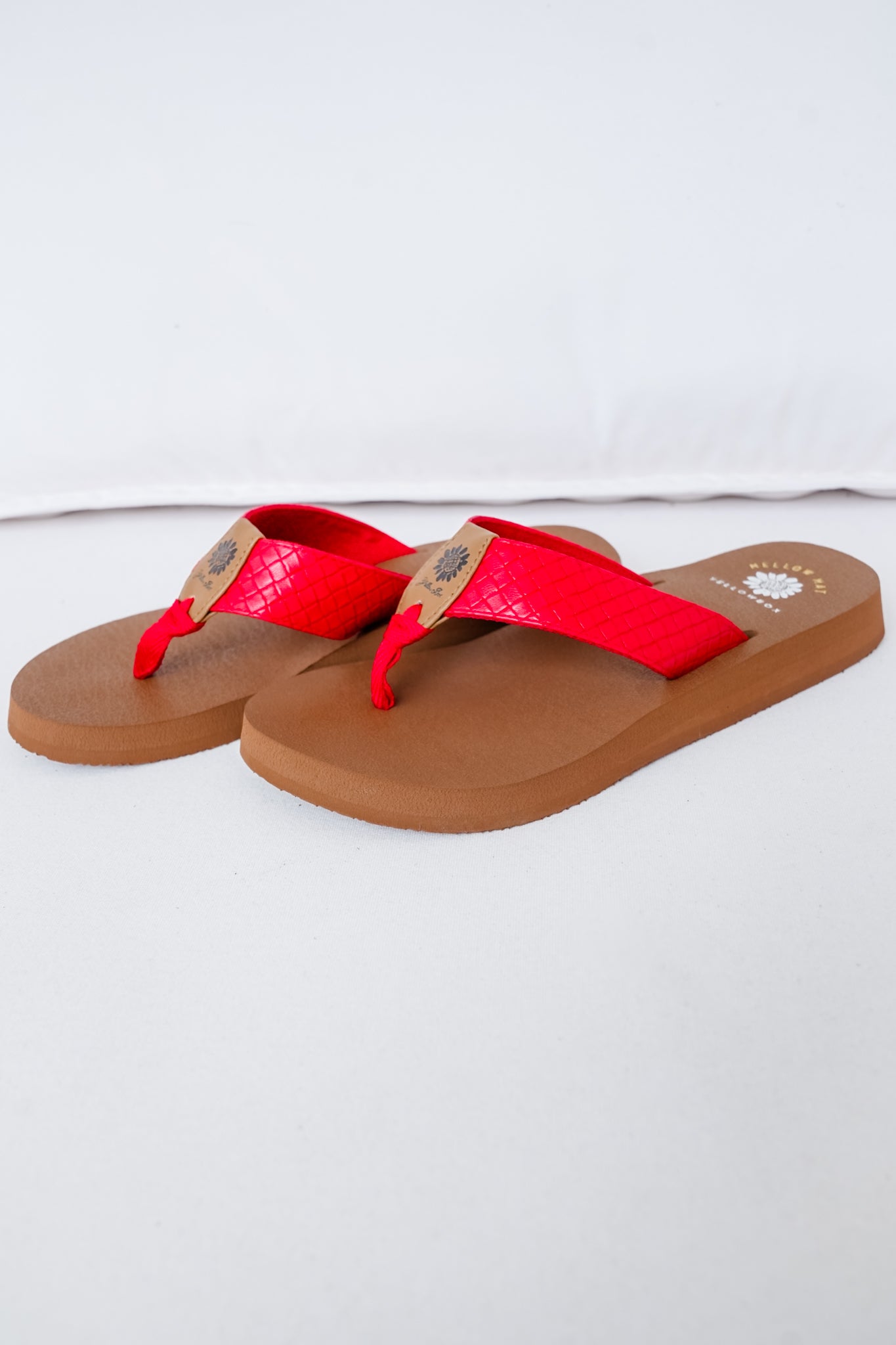 Yellow Box Textured Strap Foam Flip Flops