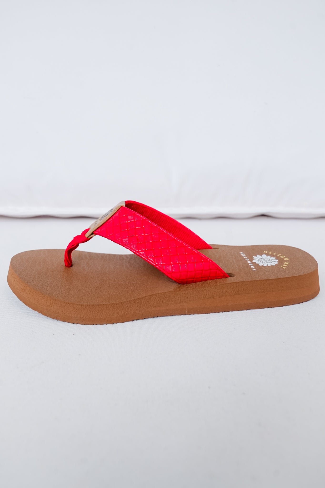 Yellow Box Textured Strap Foam Flip Flops
