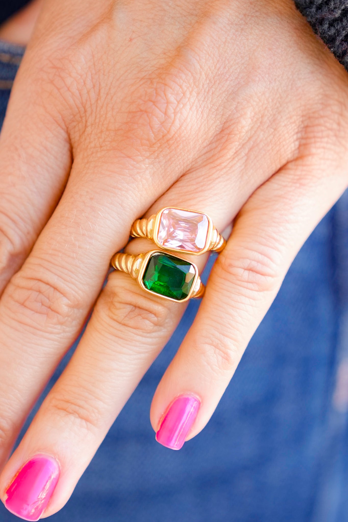 Mila + Stevie Chunky Gemstone Ring