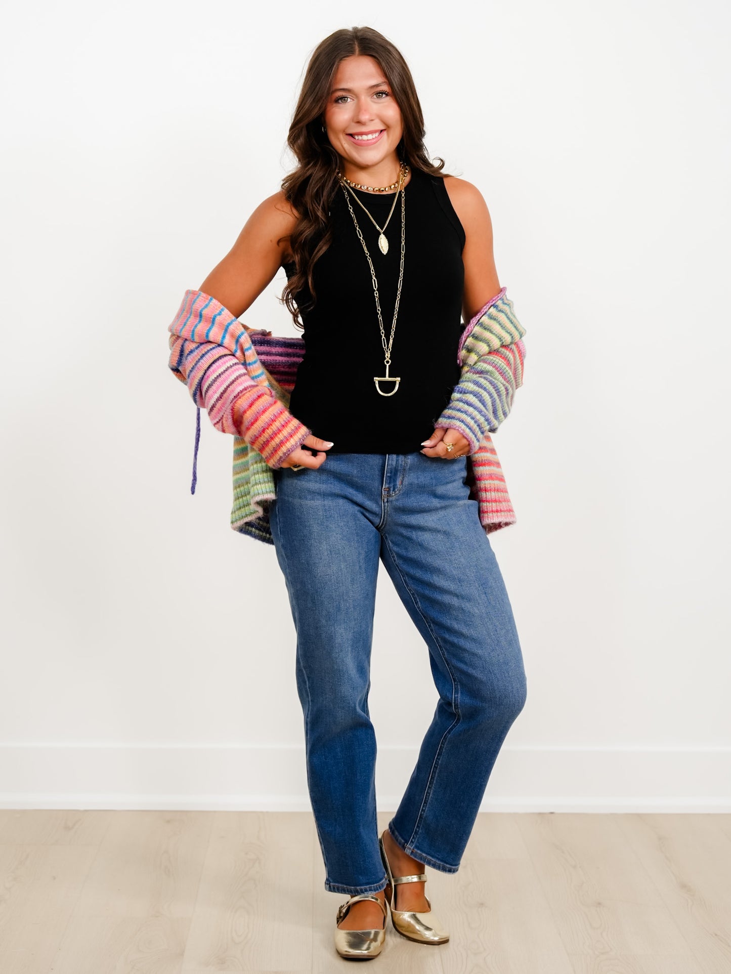 Ribbed Solid Knit Sleeveless Tank Top