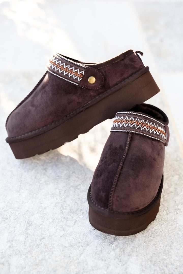 Yellow Box Vegan Shearling Lined Platform Clog