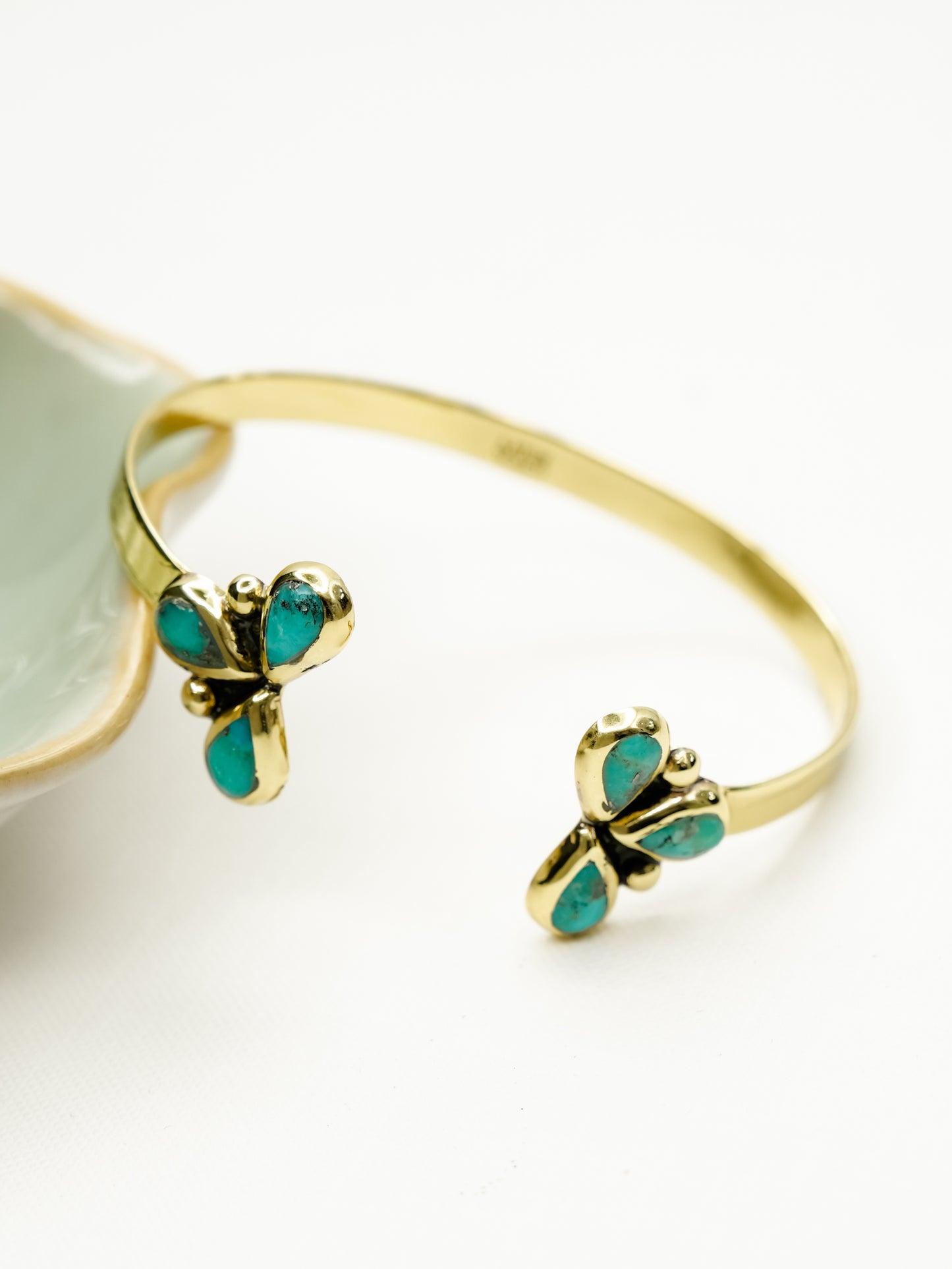 BOHO SOL Triple Teardrop Brass Cuff