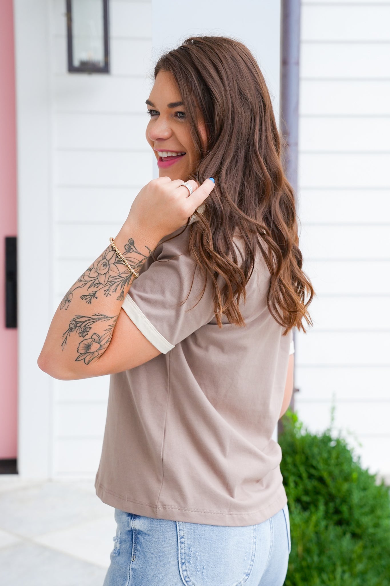 Rodeo Contrast Basic Knit Top