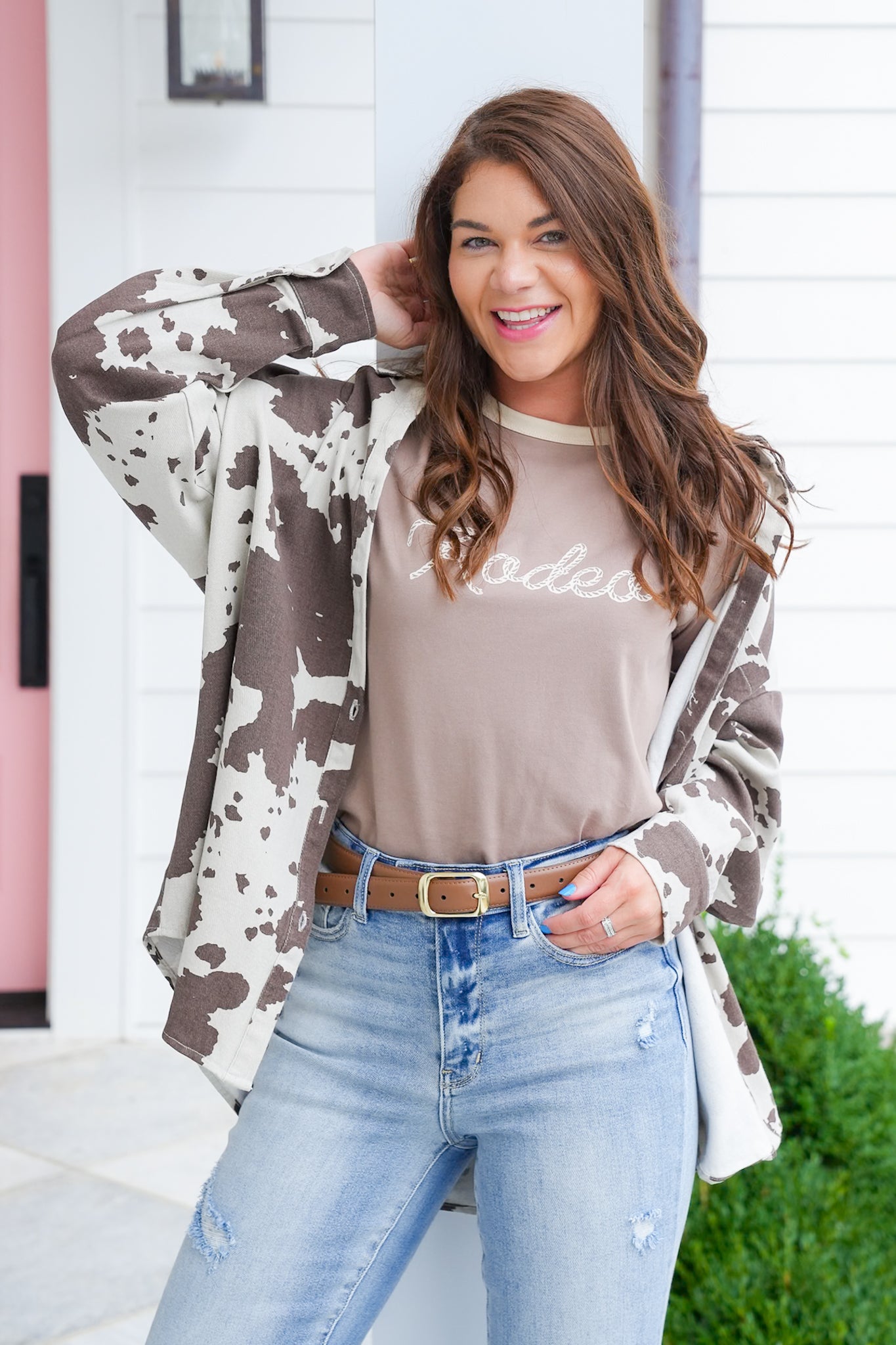 Rodeo Contrast Basic Knit Top