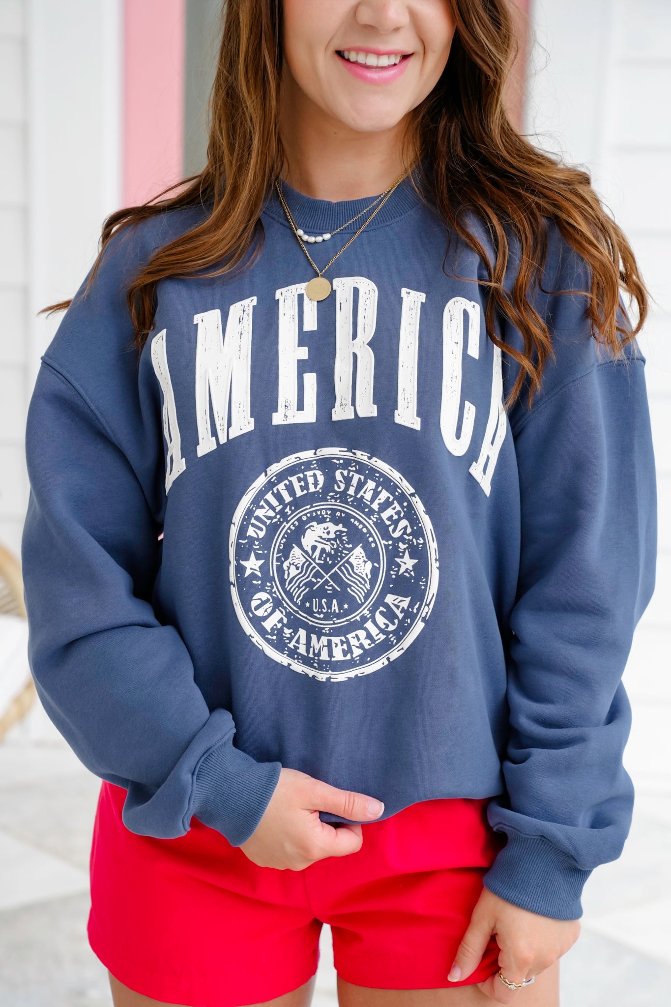 Restock! Long Sleeve "America" Graphic Sweatshirt