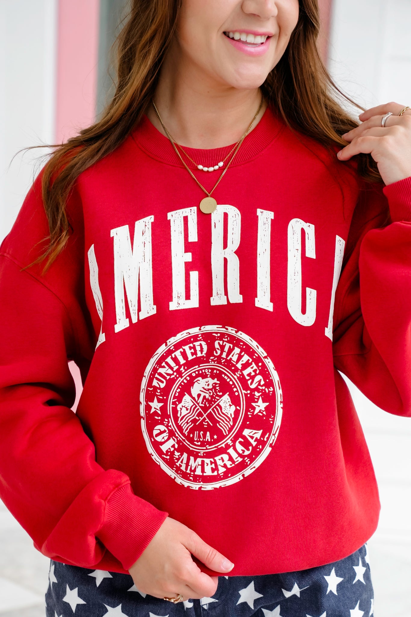 Restock! Long Sleeve "America" Graphic Sweatshirt