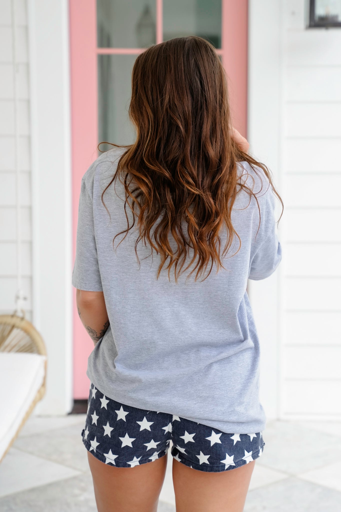 Plus/Reg Short Sleeve "She Loves Jesus and America Too" Graphic Tee