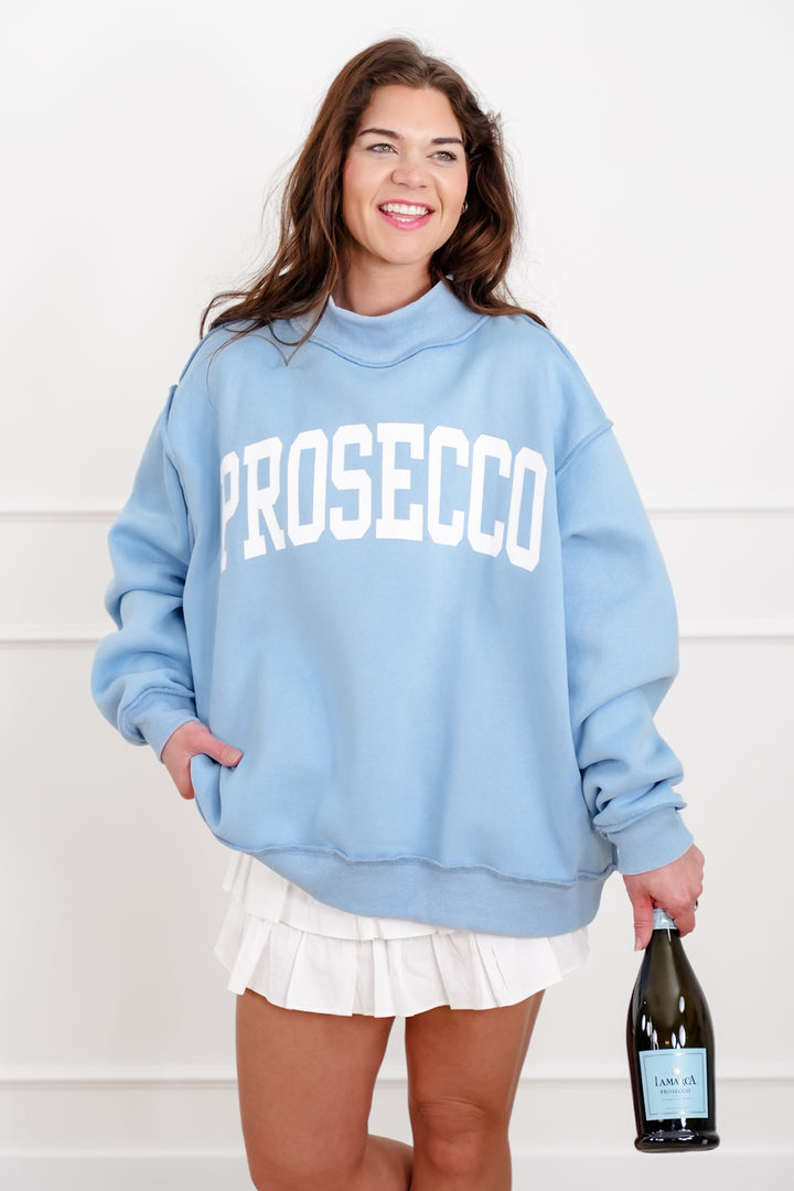 Long Sleeve Reversible "Prosecco/Hungover" Graphic Sweatshirt
