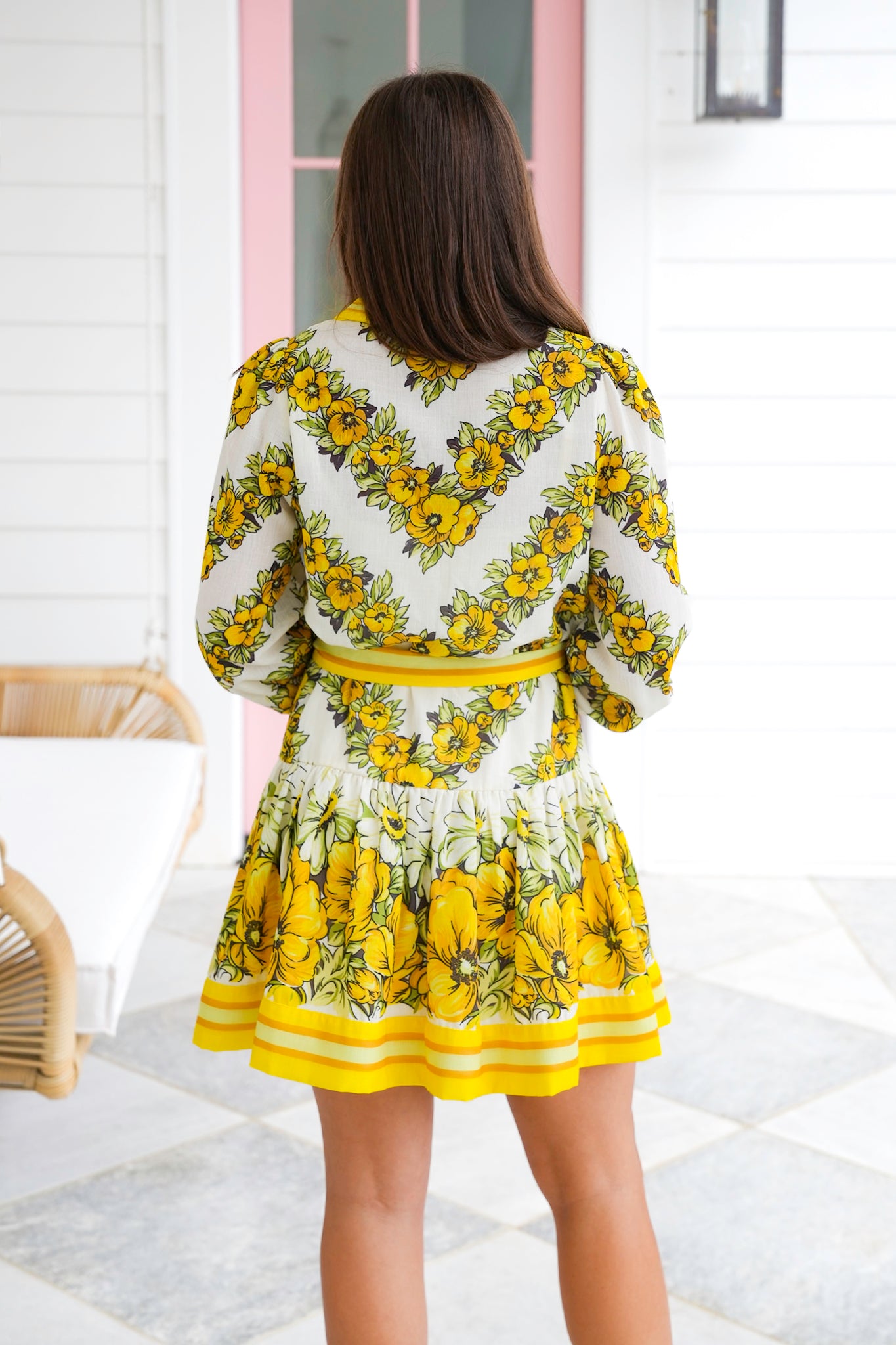 Floral Long Sleeve Button Up Dress