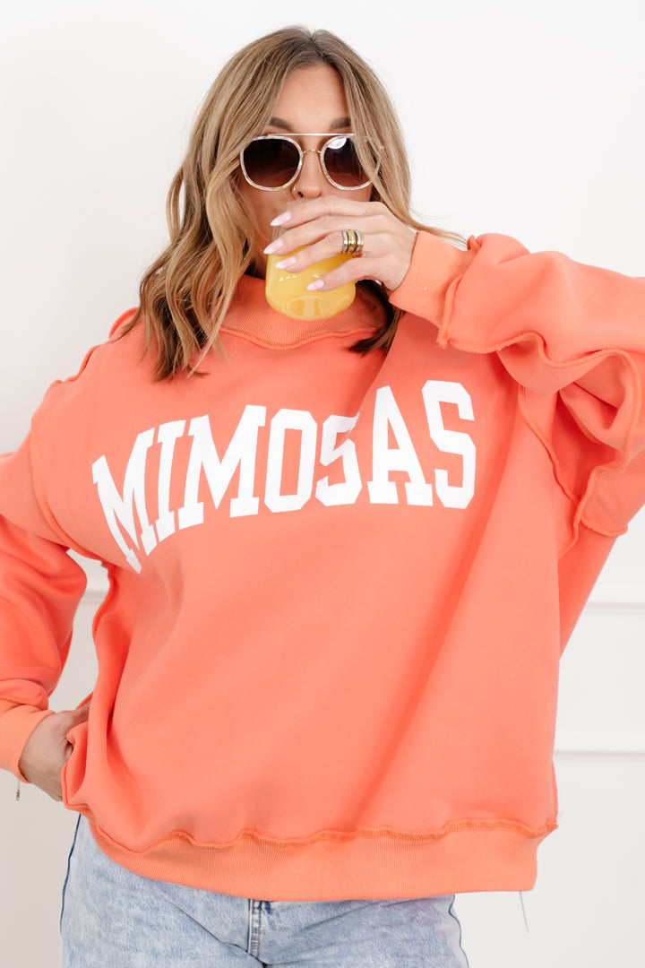 Long Sleeve Reversible "Mimosas/Hungover" Graphic Sweatshirt