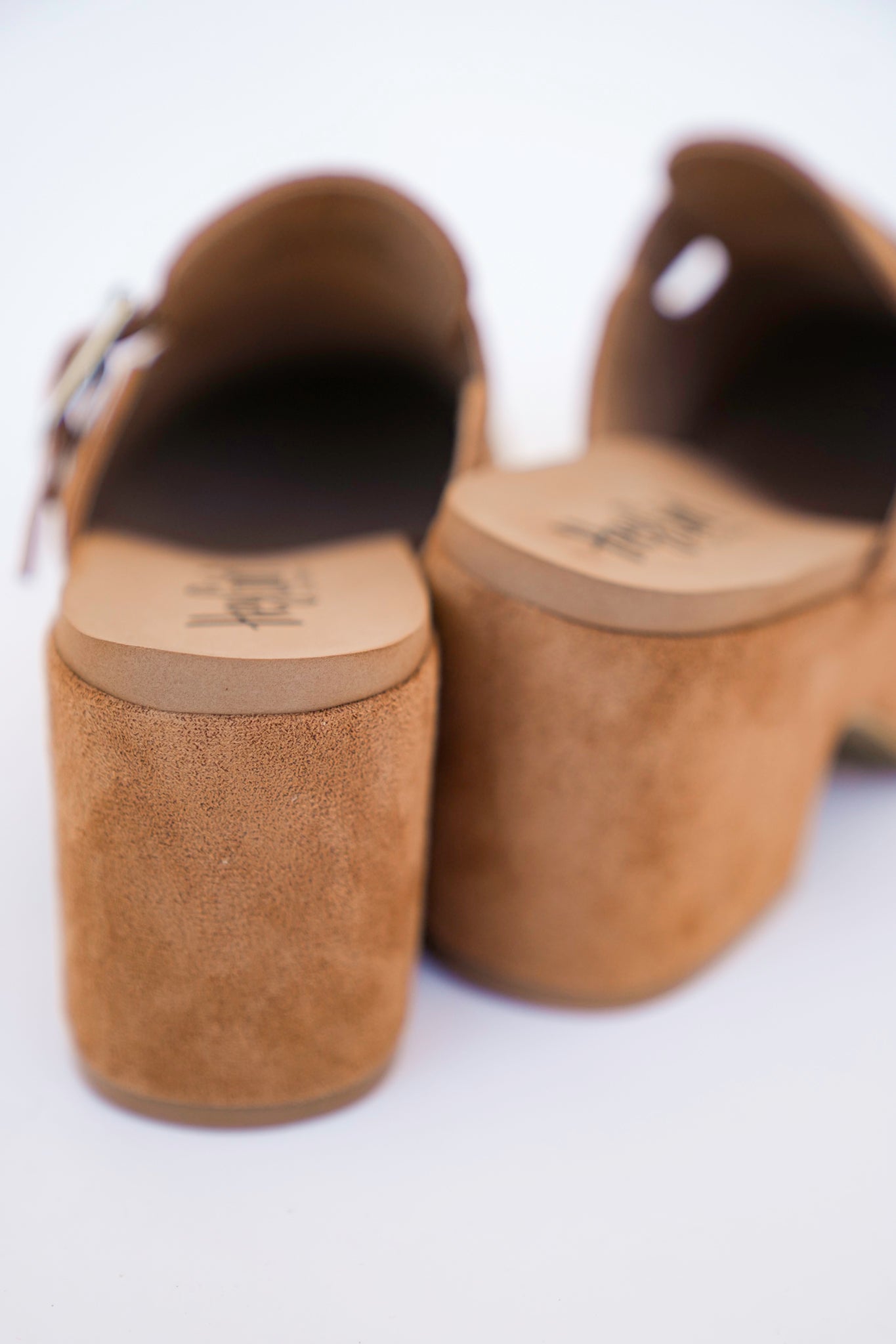 Corky's "Tell Me More" Chunky Heel Vegan Suede Buckle Platform
