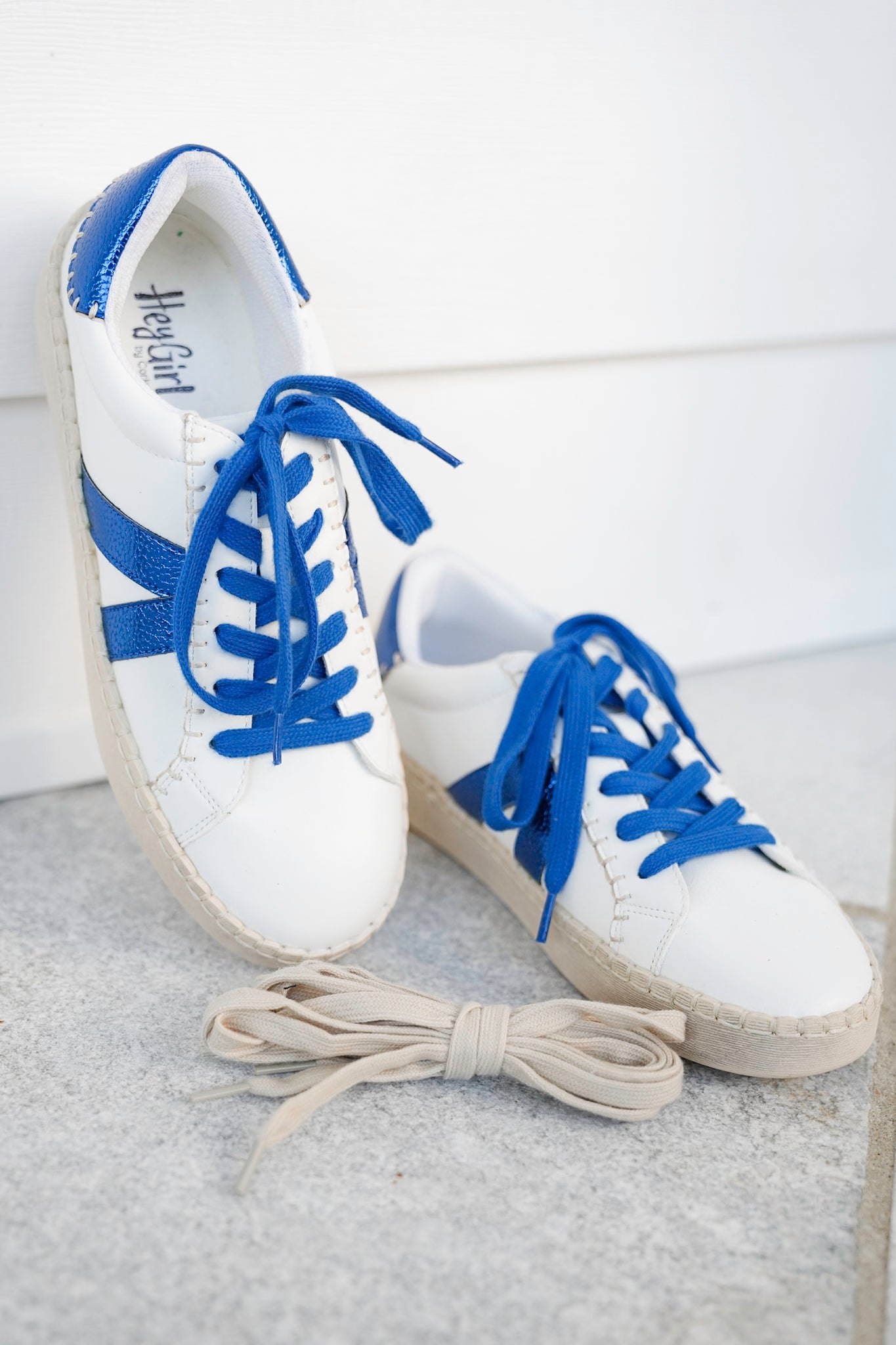 Corky's "Friend Zone" Metallic Side Stripes Lace Up Sneaker