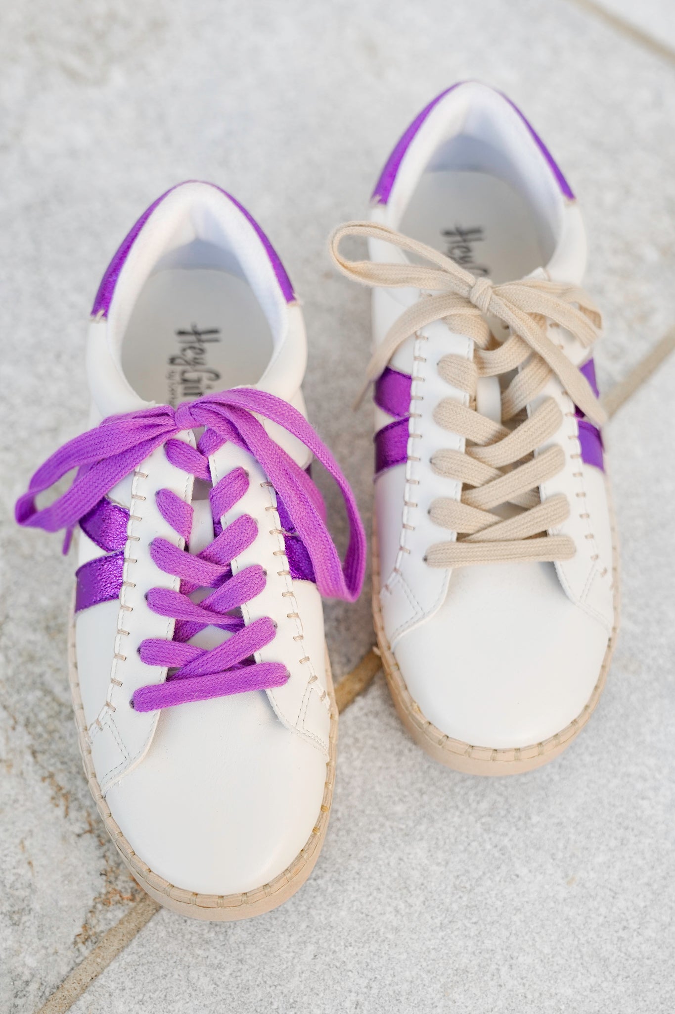 Corky's "Friend Zone" Metallic Side Stripes Lace Up Sneaker