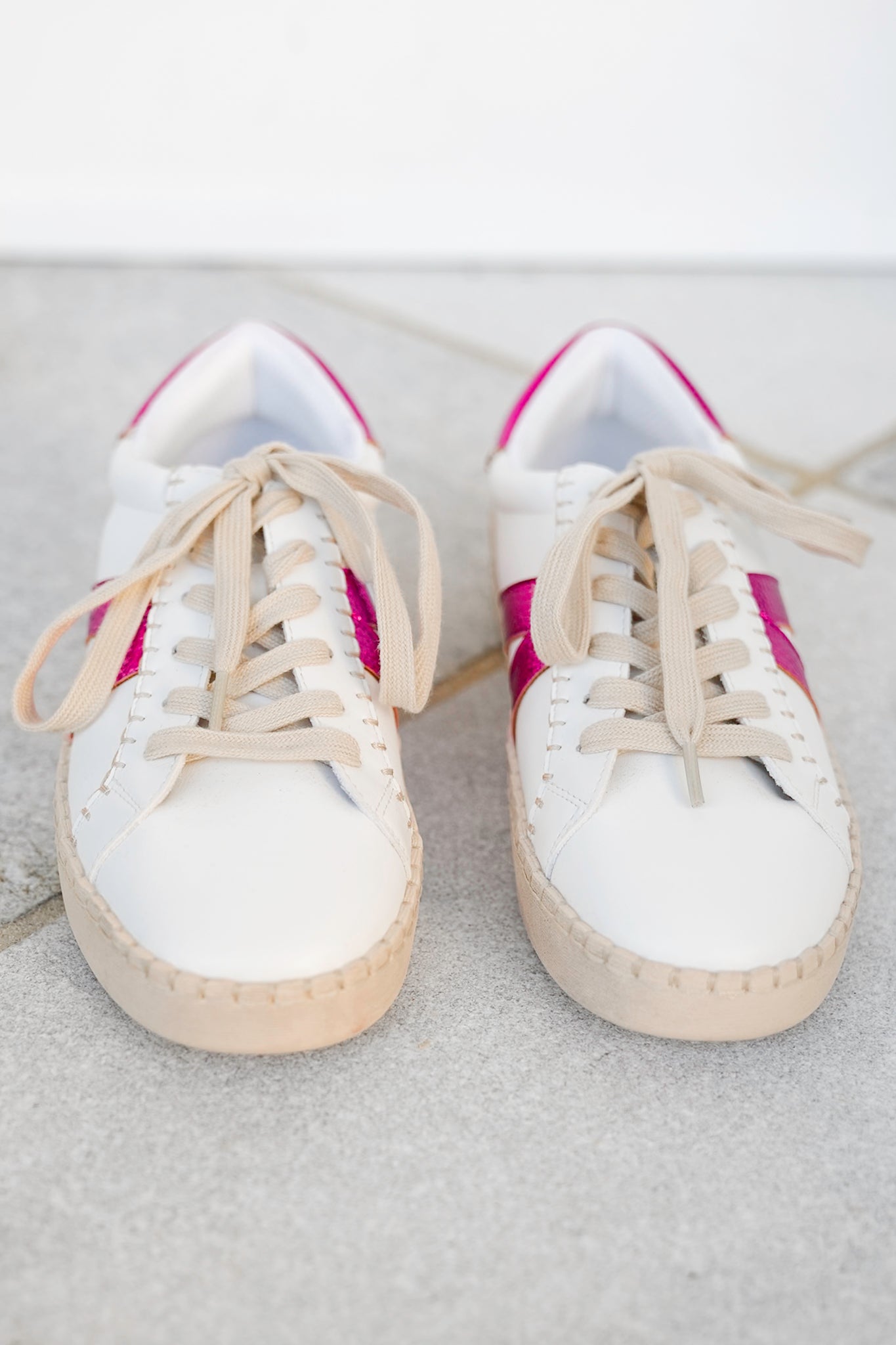 Corky's "Friend Zone" Metallic Side Stripes Lace Up Sneaker