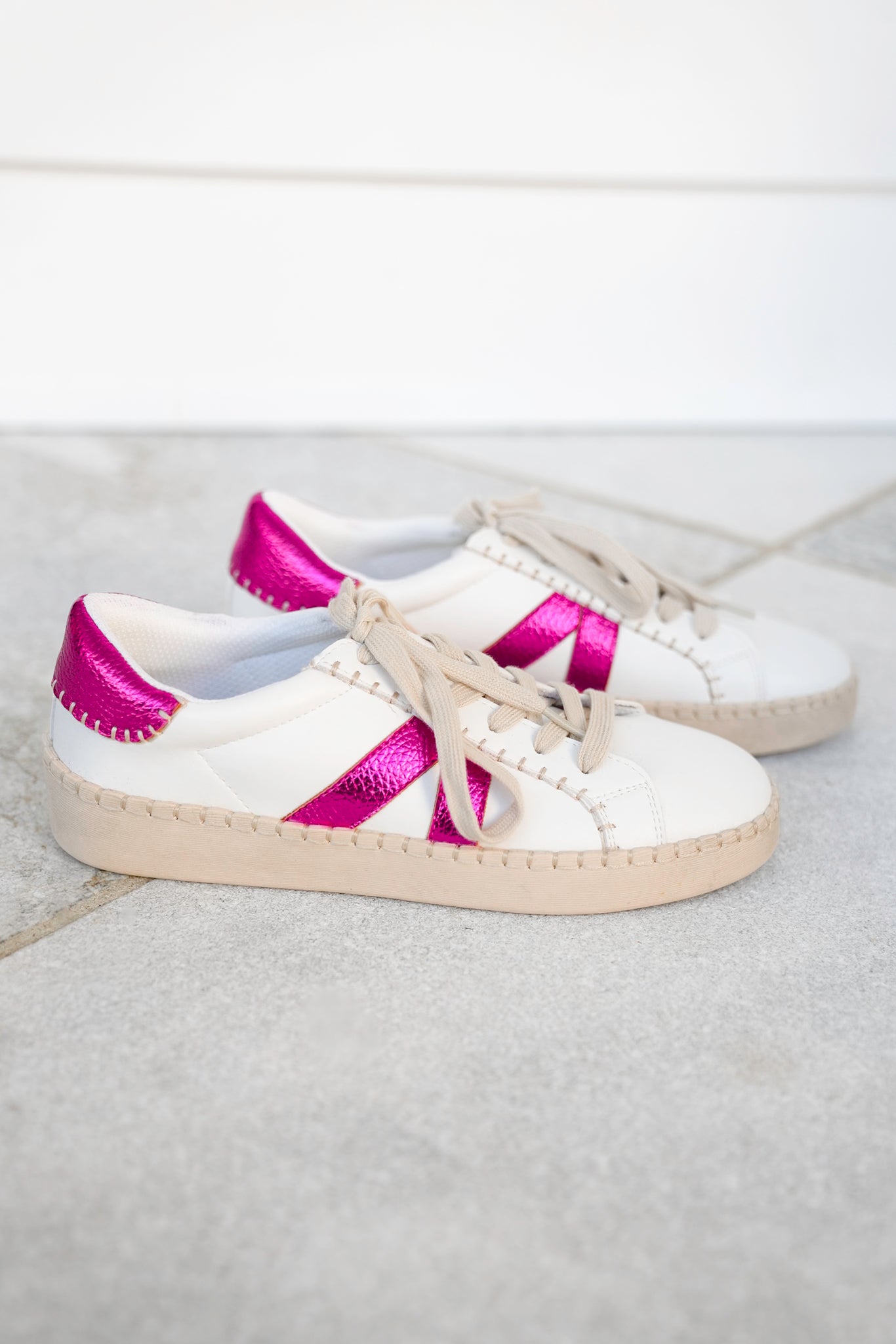 Corky's "Friend Zone" Metallic Side Stripes Lace Up Sneaker