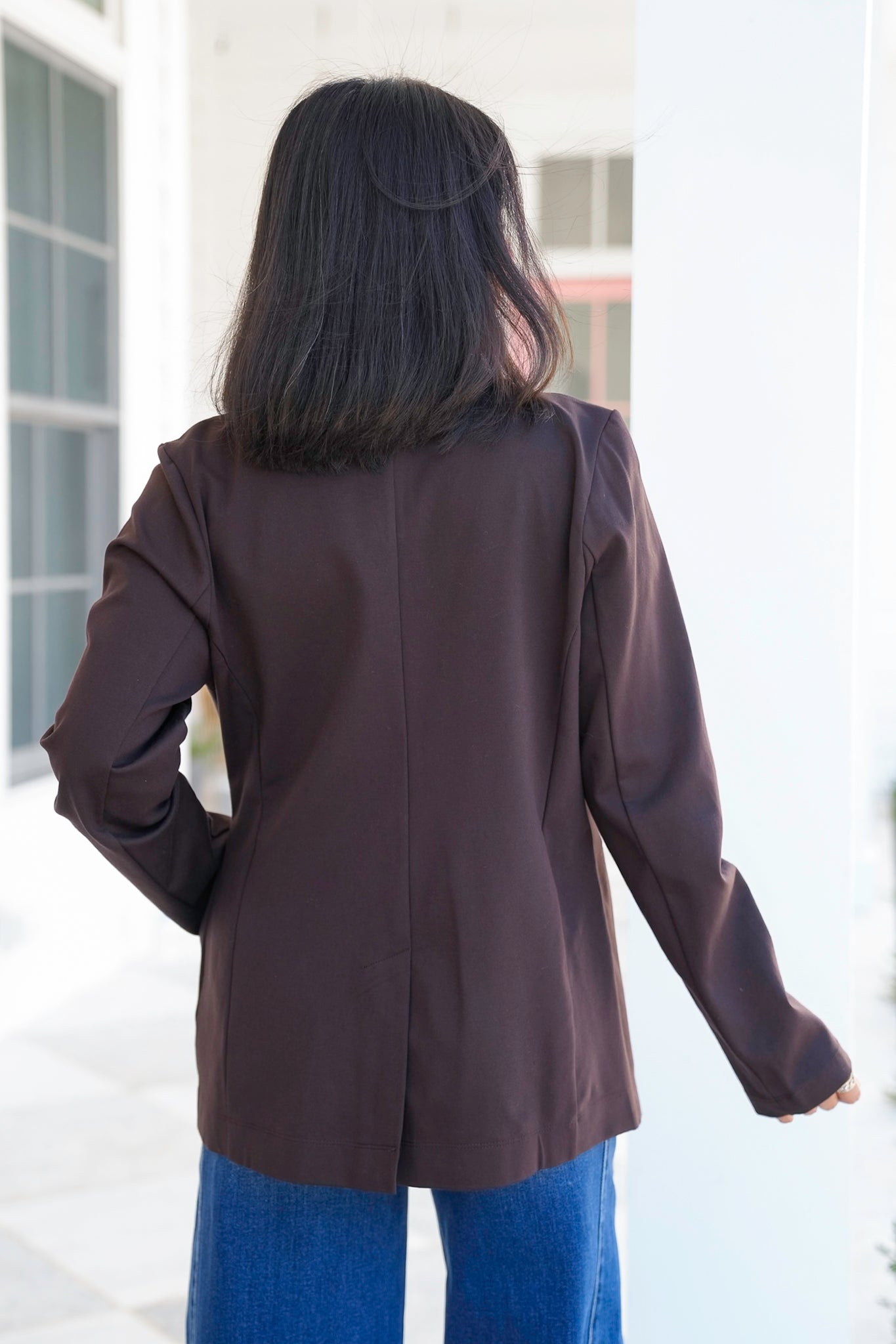 Door Buster! Plus/Reg Solid Long Sleeve Fitted Blazer