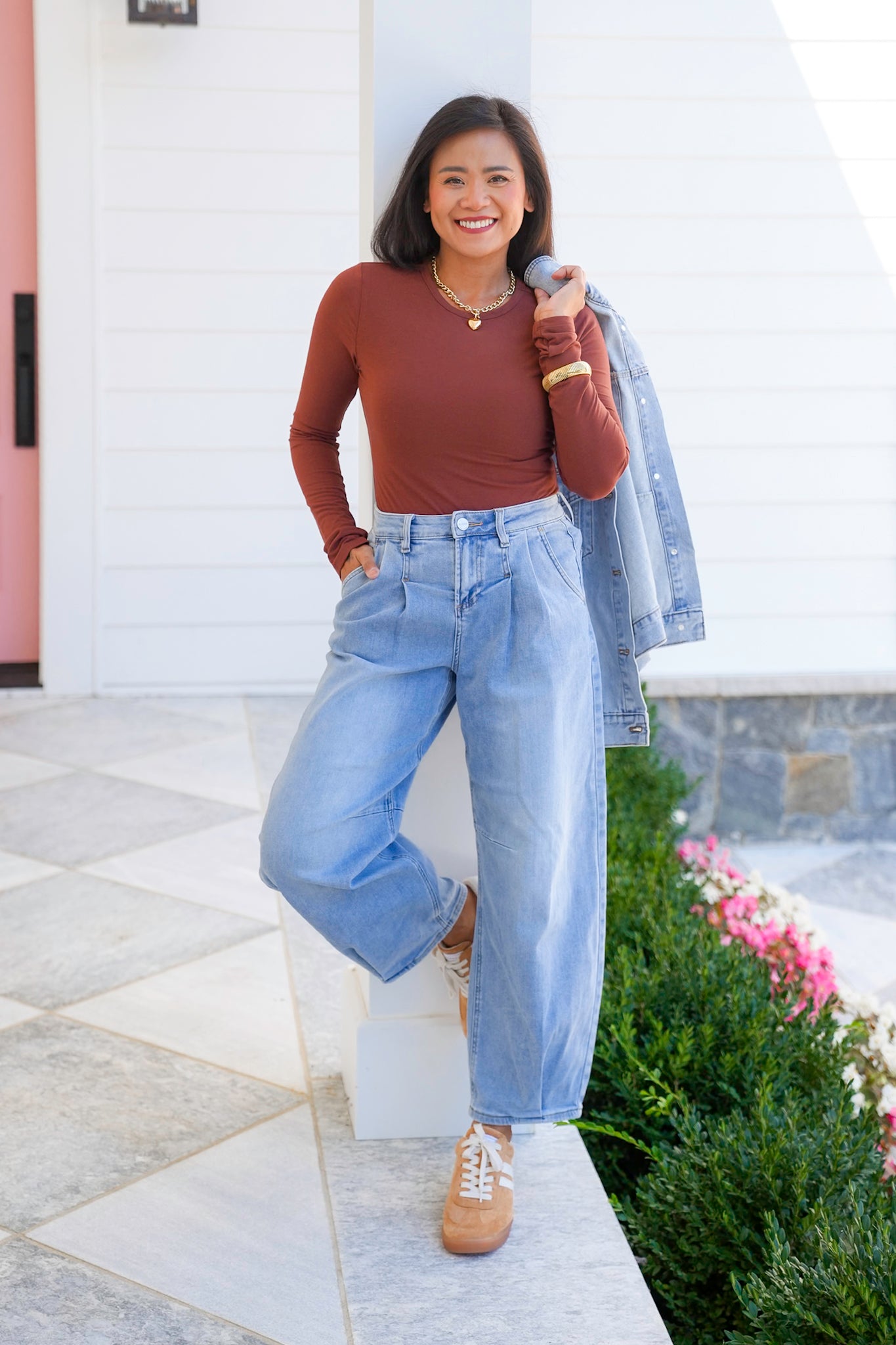 Door Buster! Basic Long Sleeve Crew Neck Top