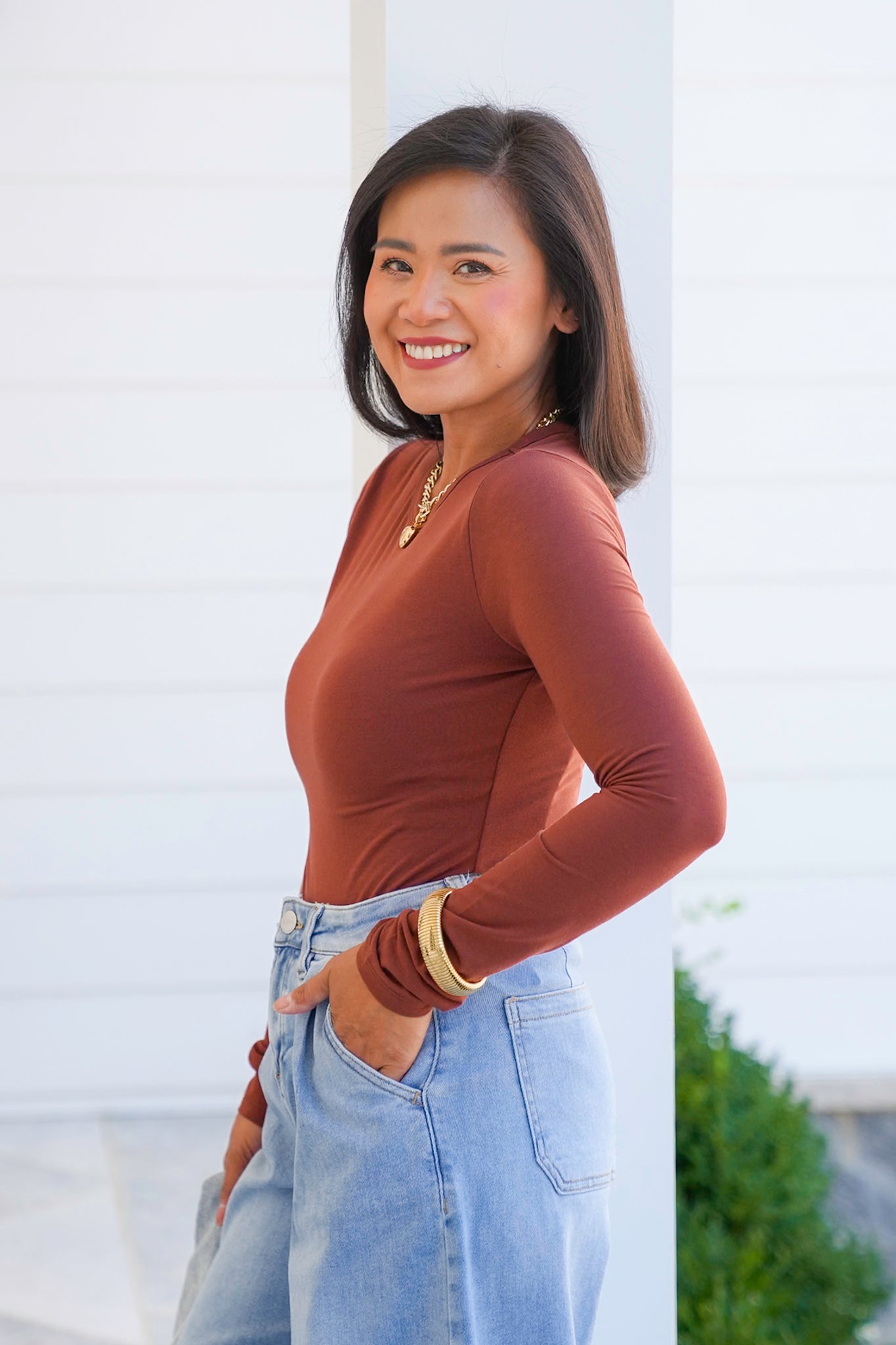 Door Buster! Basic Long Sleeve Crew Neck Top