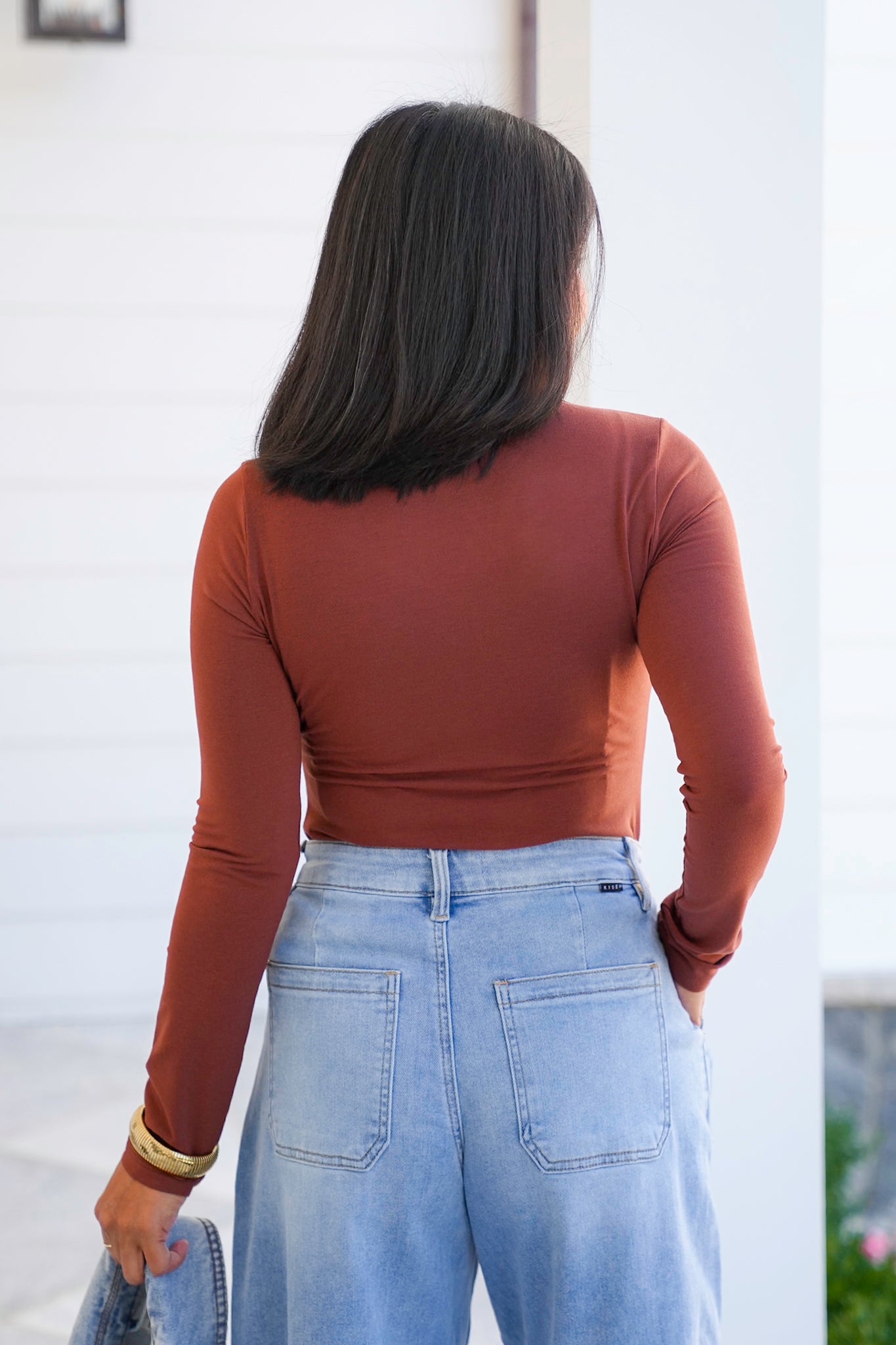 Door Buster! Basic Long Sleeve Crew Neck Top