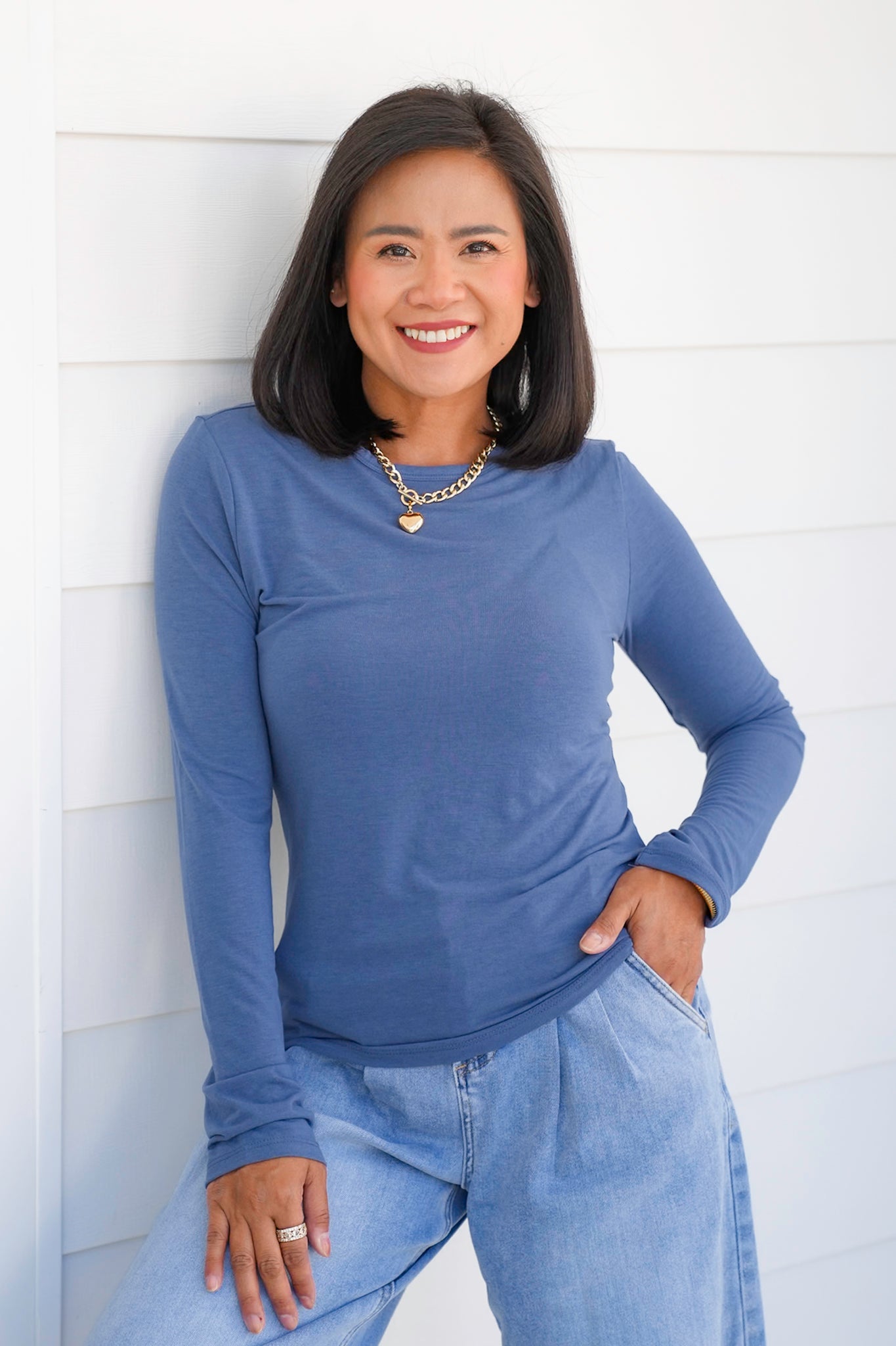 Door Buster! Basic Long Sleeve Crew Neck Top