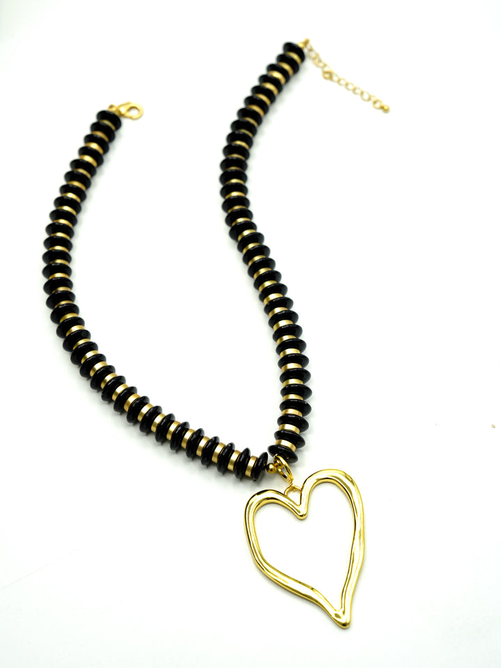 Gemelli Richie Black Jumbo Heart Necklace