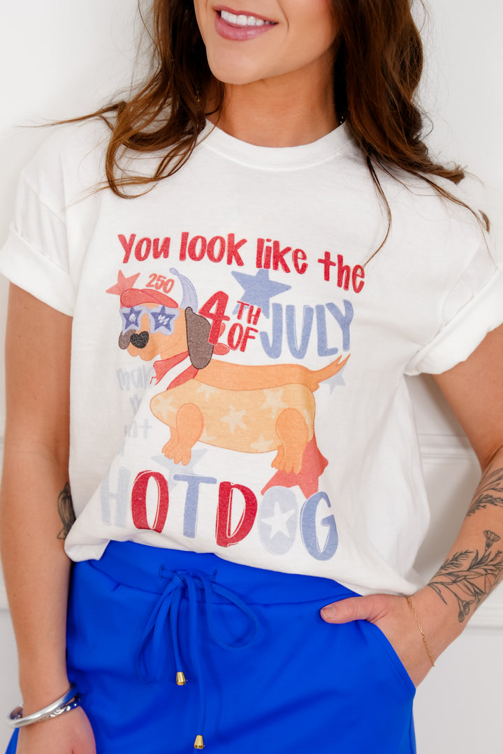 Plus/Reg Short Sleeve "You Look Like The 4th Of July..." Graphic Tee