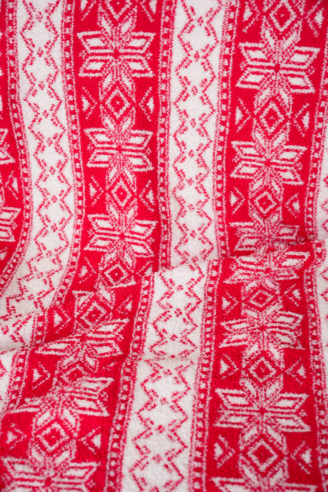 Red Holiday Plush and Fuzzy Blanket