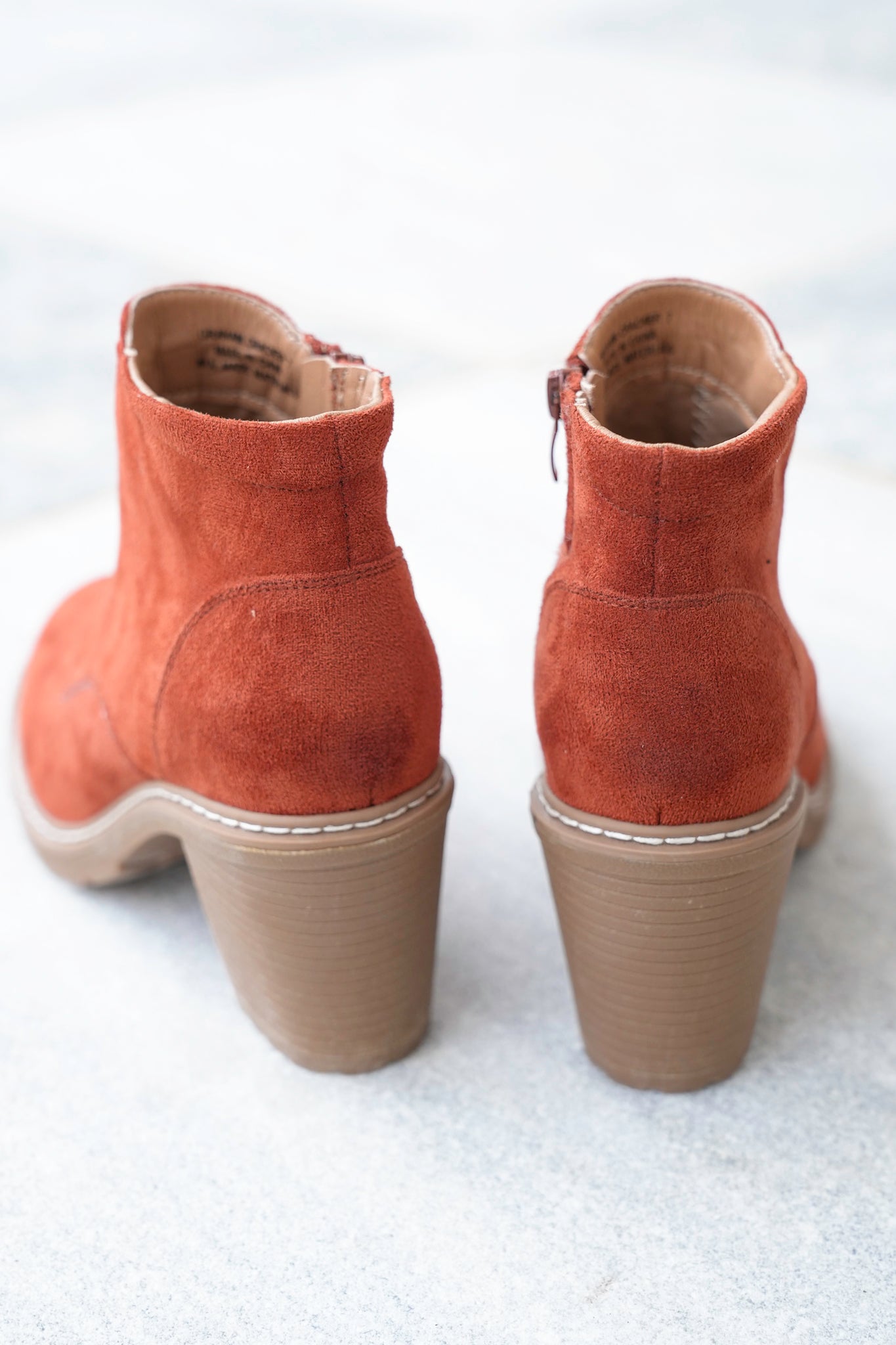 Corky's "Graham Cracker" Vegan Suede Ankle Booties with Block Heel