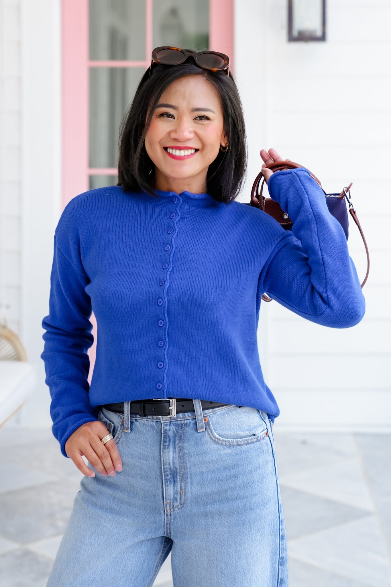 Knitted Long Sleeve Button Down Cardigan Sweater