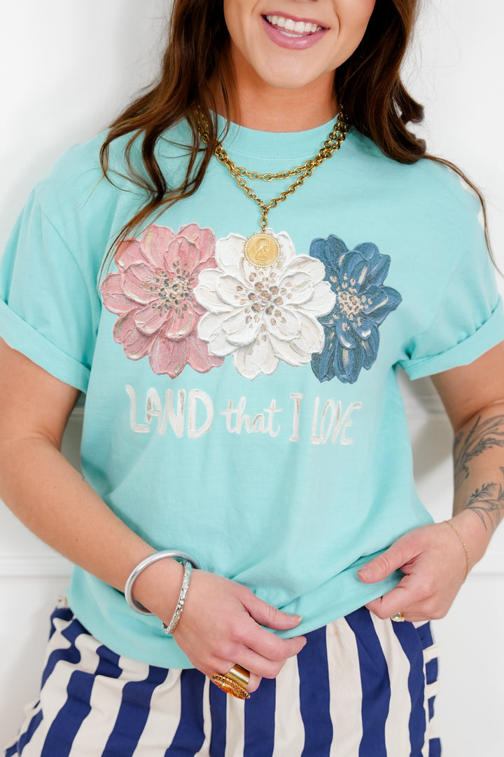 Plus/Reg Short Sleeve "Land That I Love" Graphic Tee