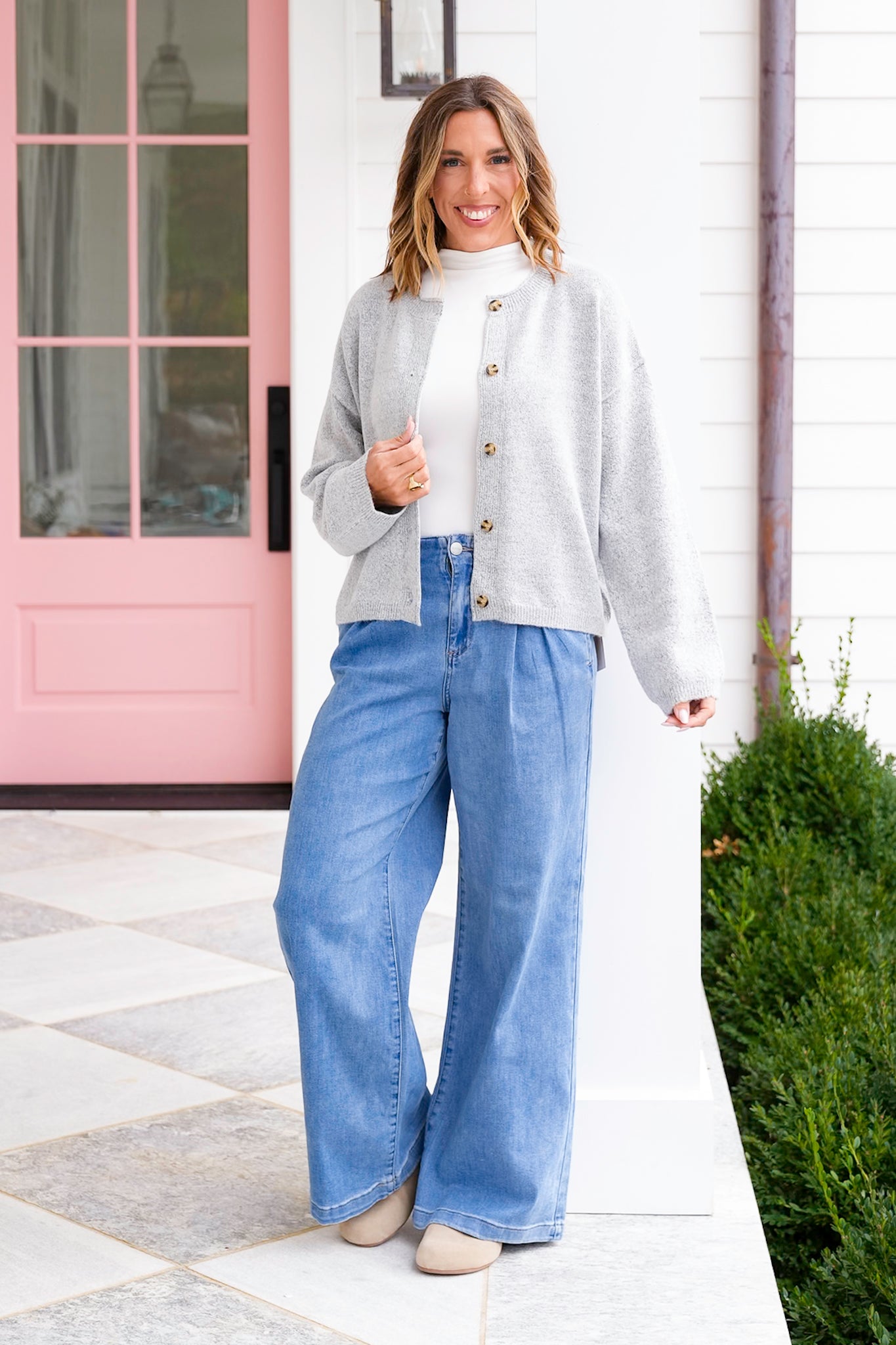 Long Sleeve Relaxed Fit Cardigan Sweater