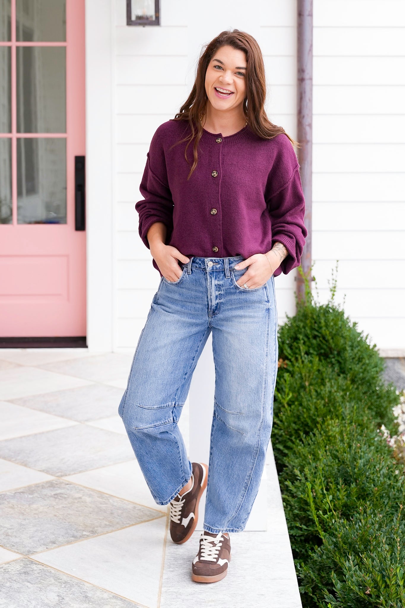 Long Sleeve Relaxed Fit Cardigan Sweater