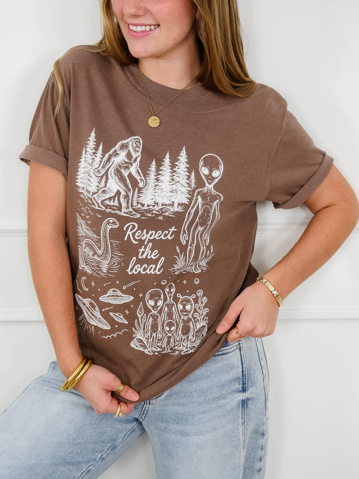 Plus/Reg Short Sleeve "Respect The Local" Graphic Tee