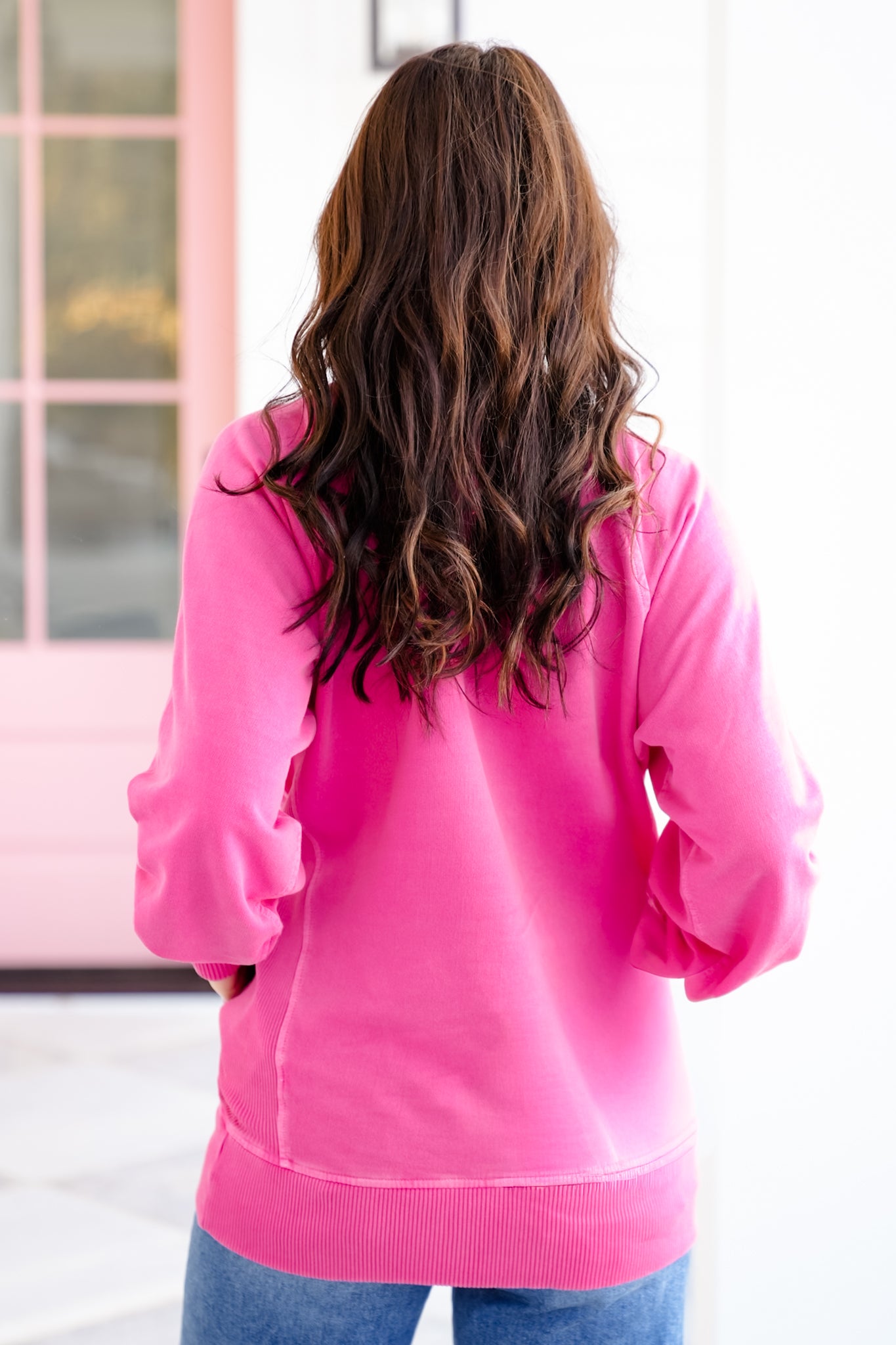 Poppy Day Door Buster! Plus/Reg Zenana Pigment Dyed French Terry Pullover with Pockets