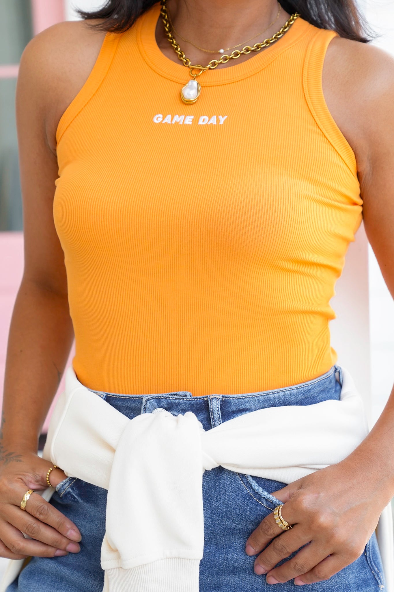 "Game Day" Embroidery Tank Top