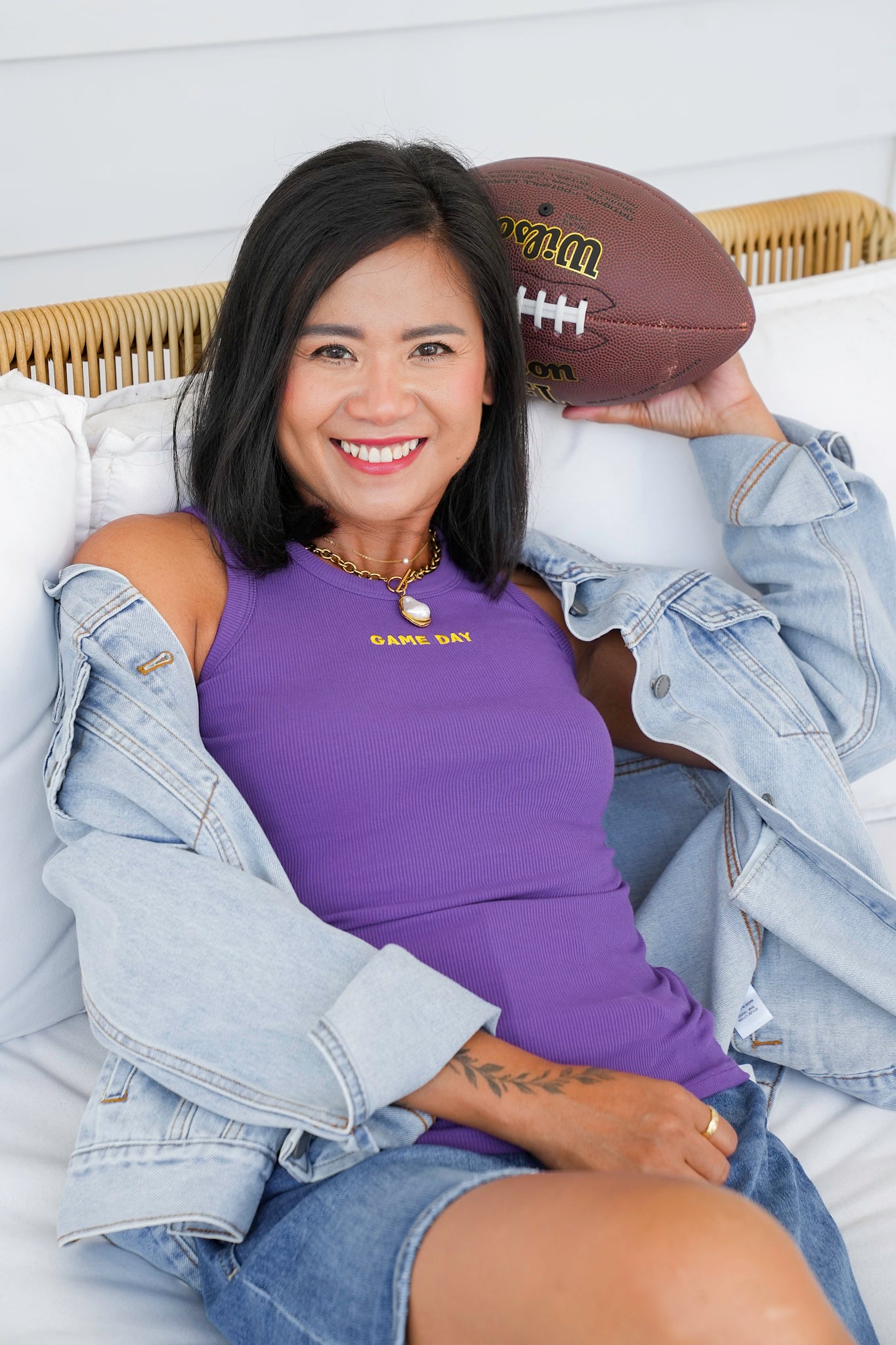 "Game Day" Embroidery Tank Top