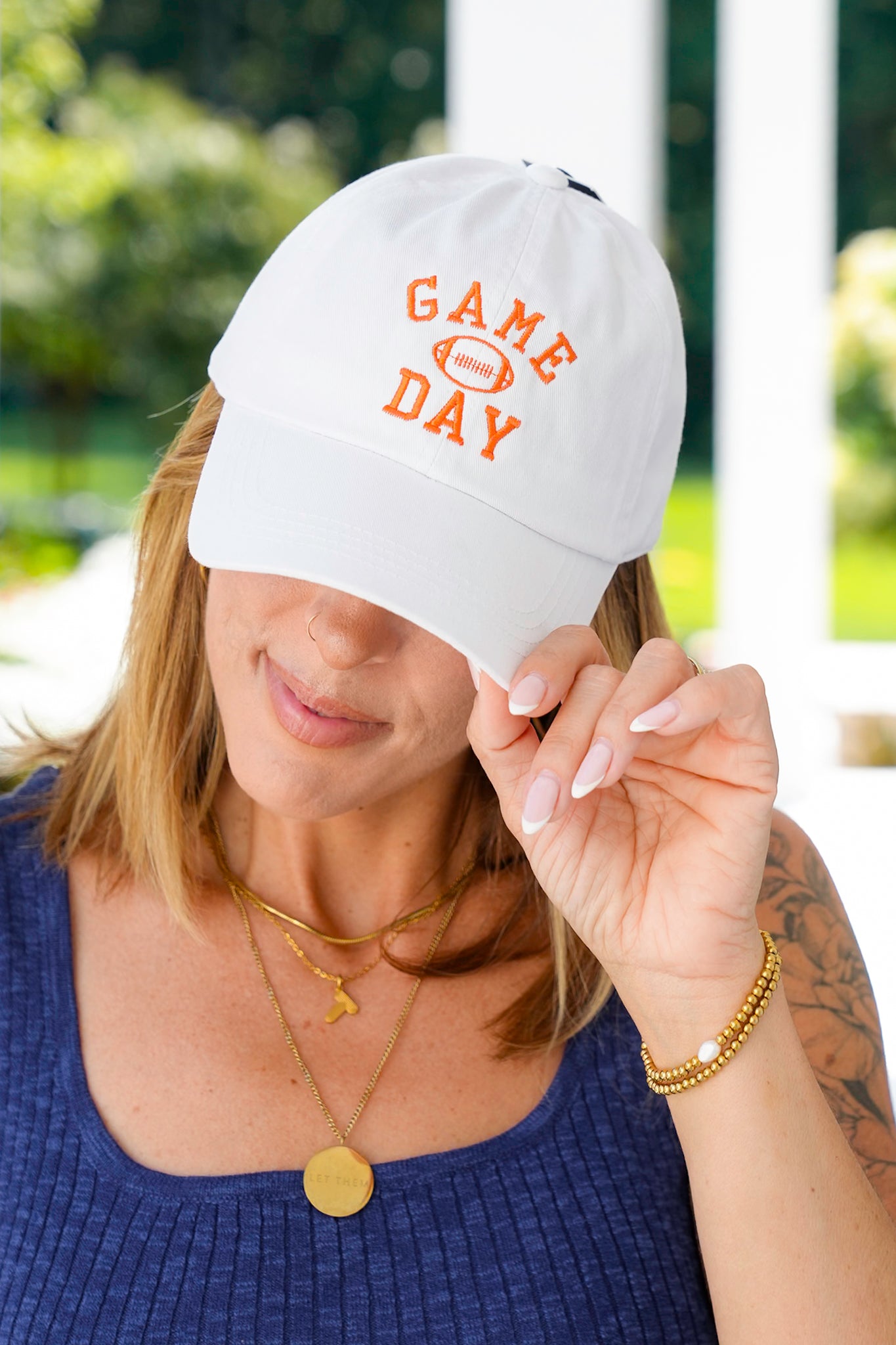 Game Day Football Embroidered Baseball Cap