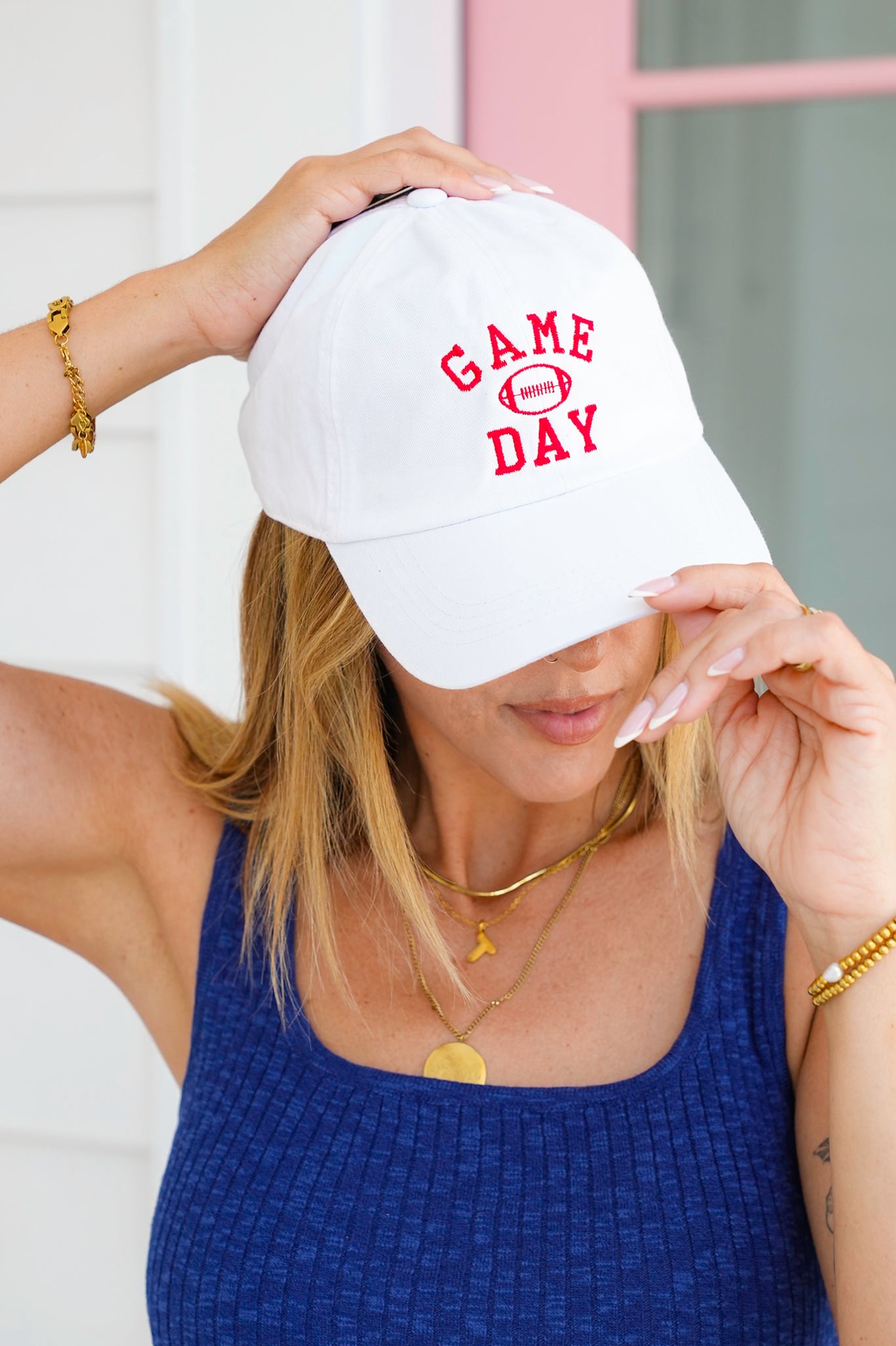 Game Day Football Embroidered Baseball Cap