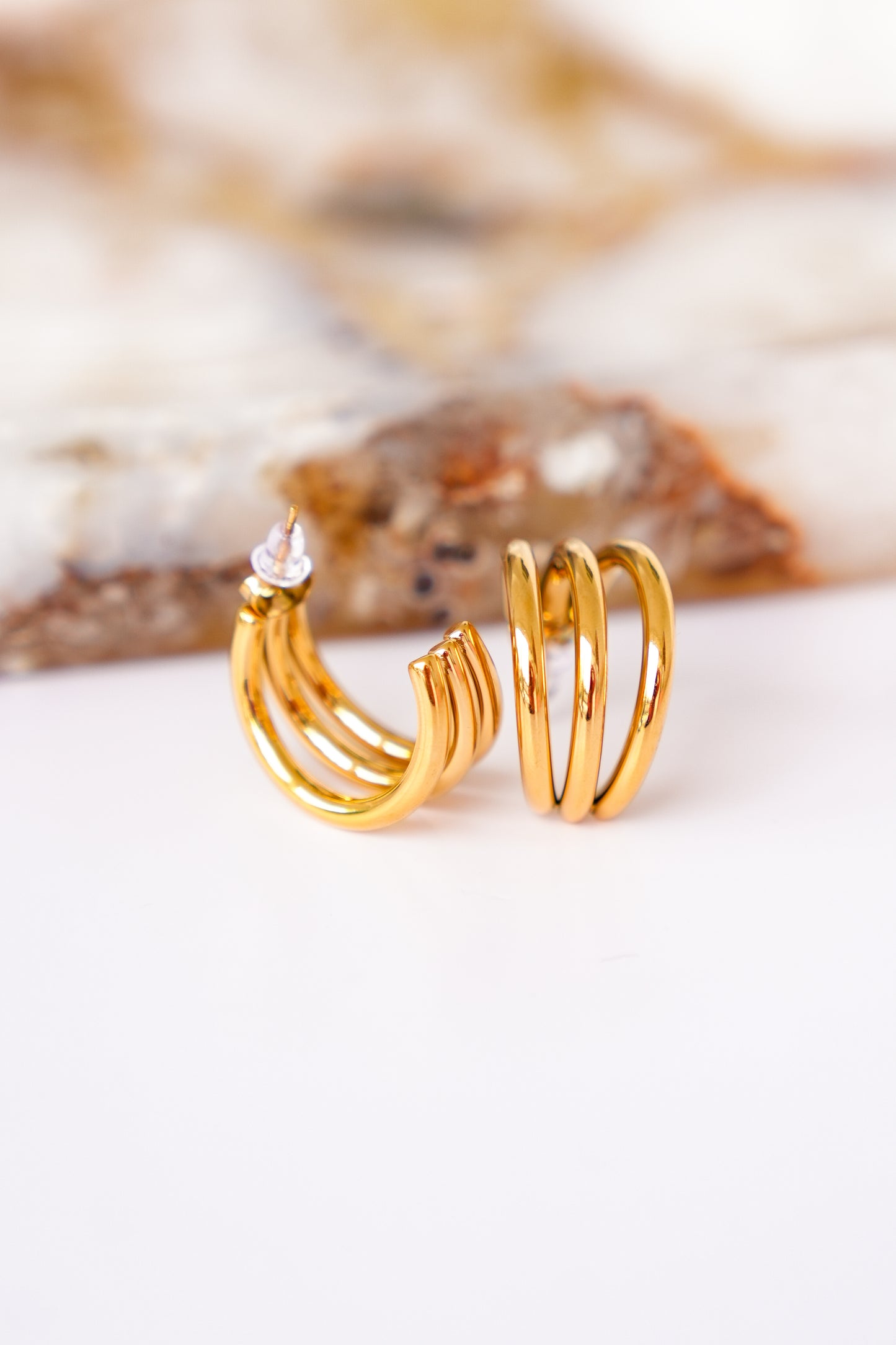 Mila + Stevie Triple Hoop Earrings