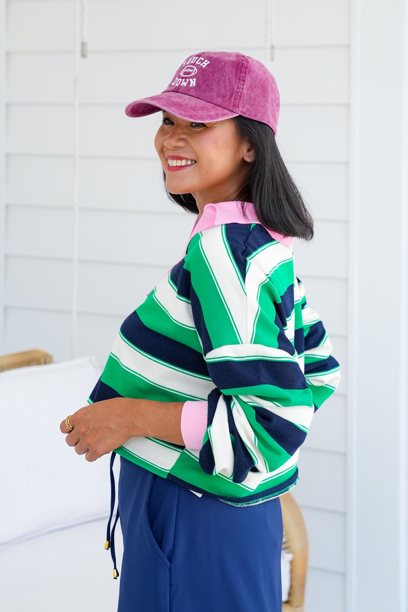 Stripe Long Sleeve Pullover Top