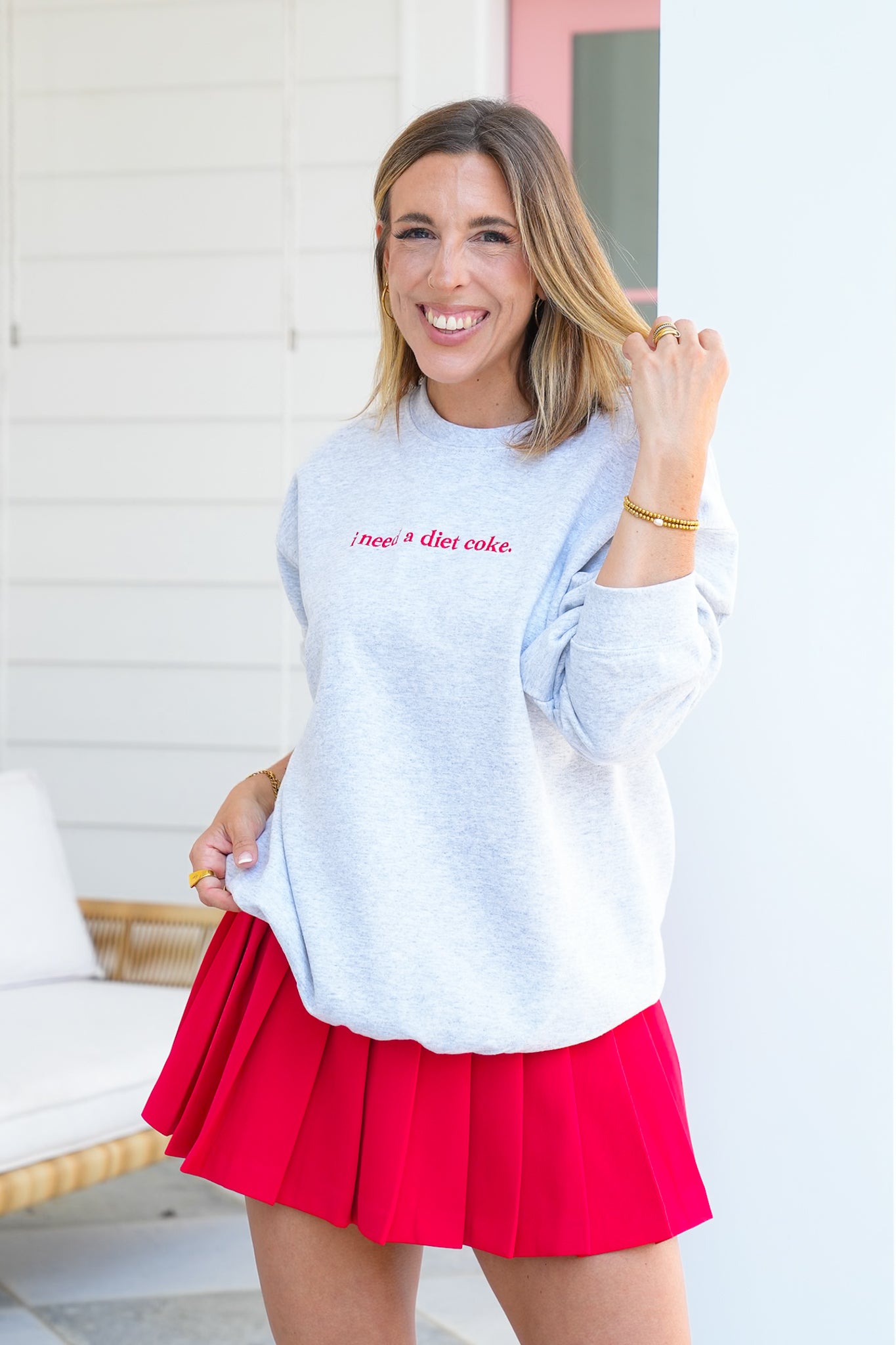 Plus/Reg Long Sleeve "I Need A Diet Coke" Graphic Tee