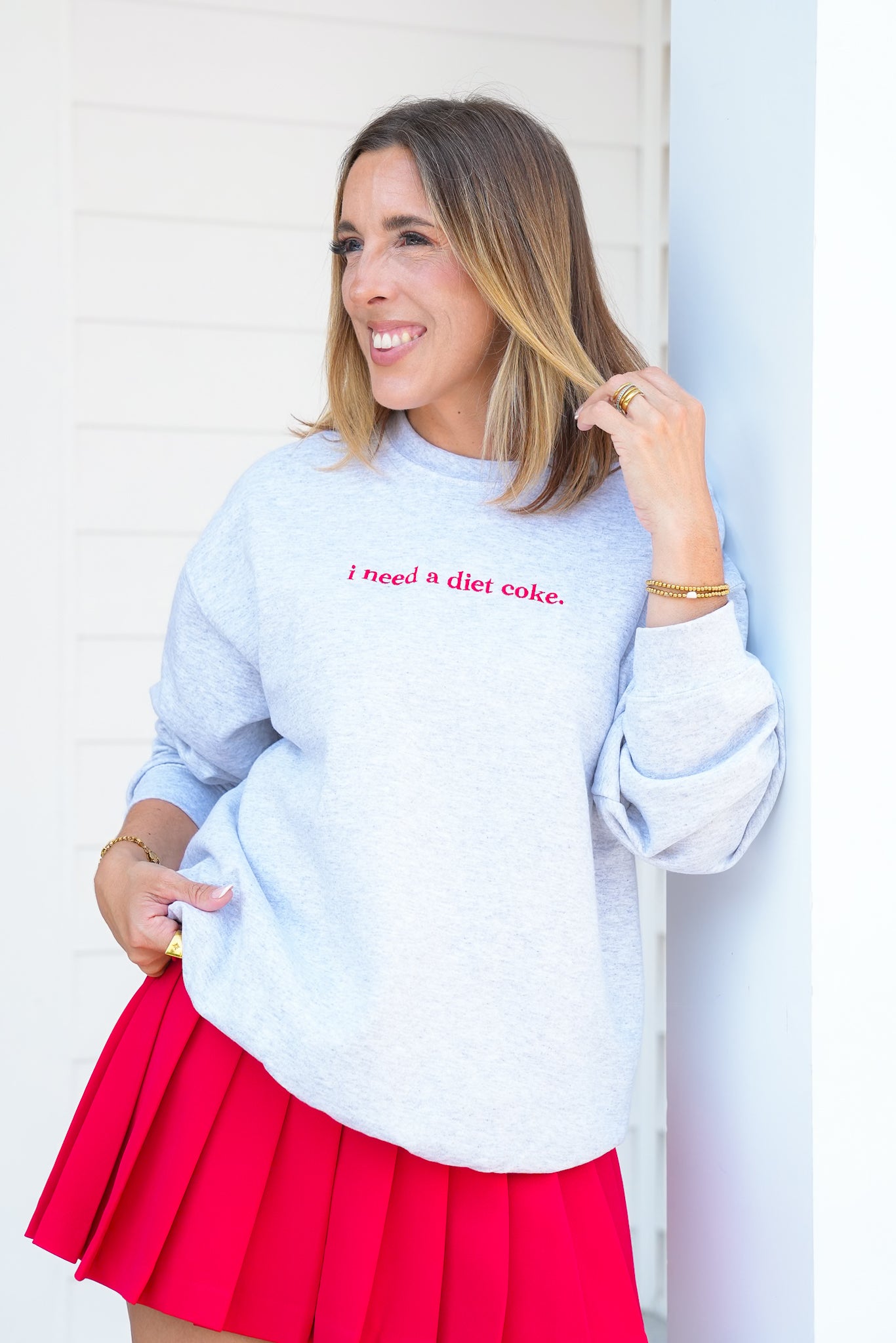 Plus/Reg Long Sleeve "I Need A Diet Coke" Graphic Tee