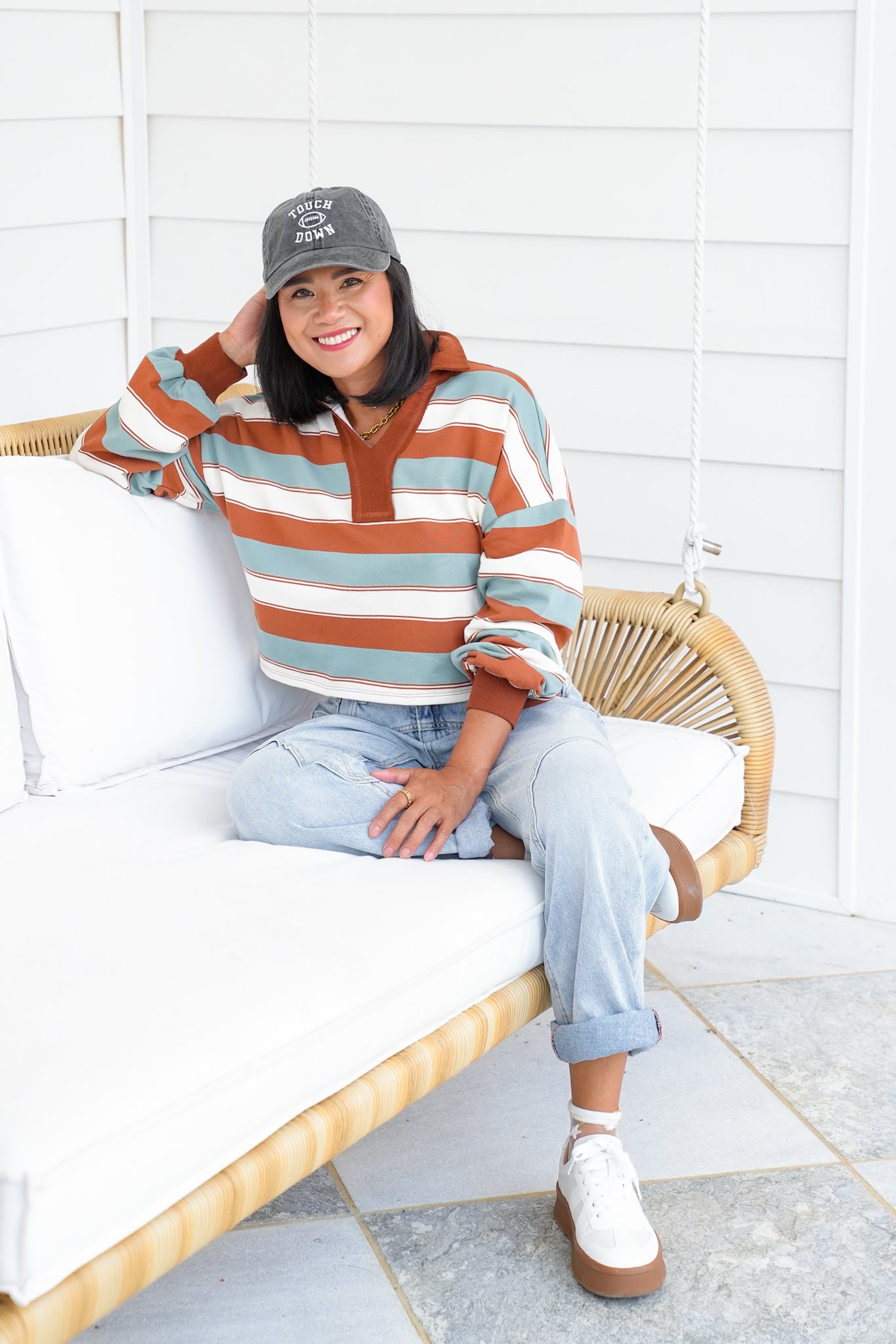 Stripe Long Sleeve Pullover Top